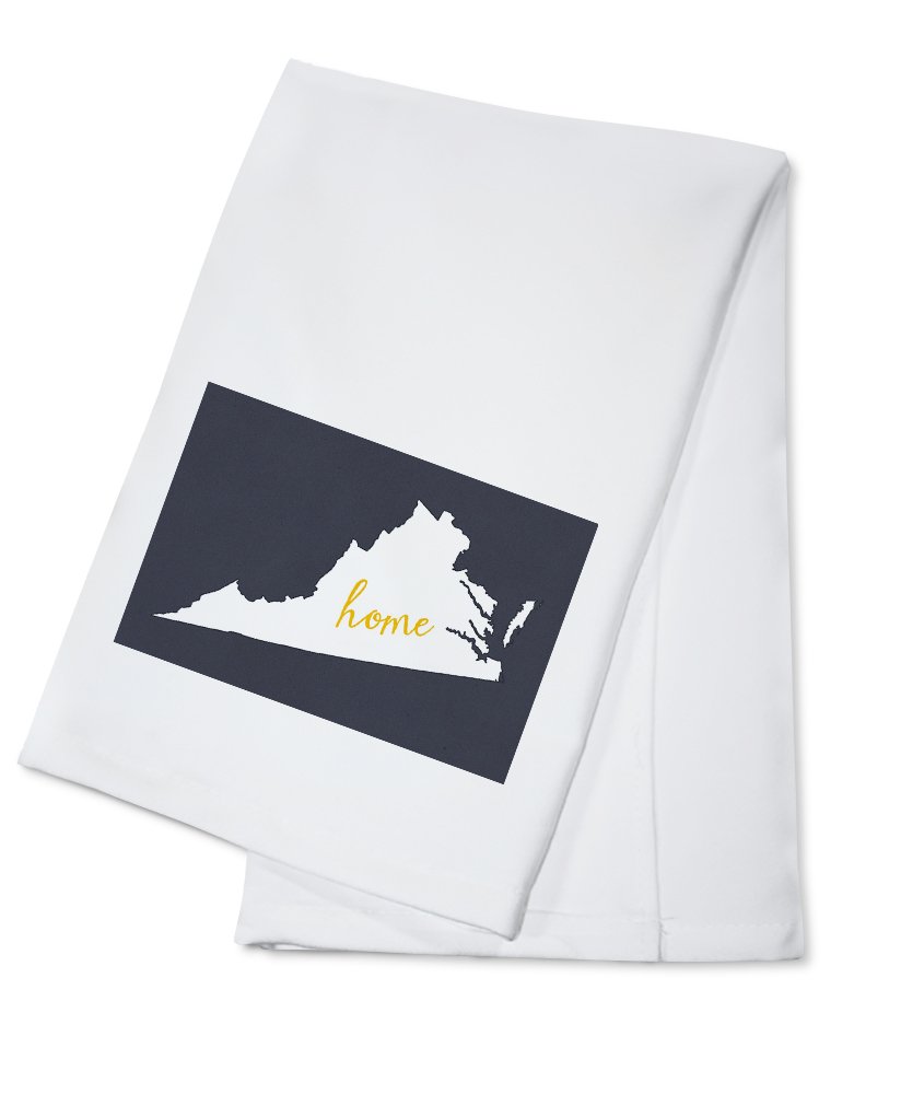 Virginia Home State White on Gray 100% Cotton Tea Towel - Decorative Hand Towel for Kitchen, Bathroom & Home Decor | Perfect for Gifts, Dish Drying & Farmhouse Style