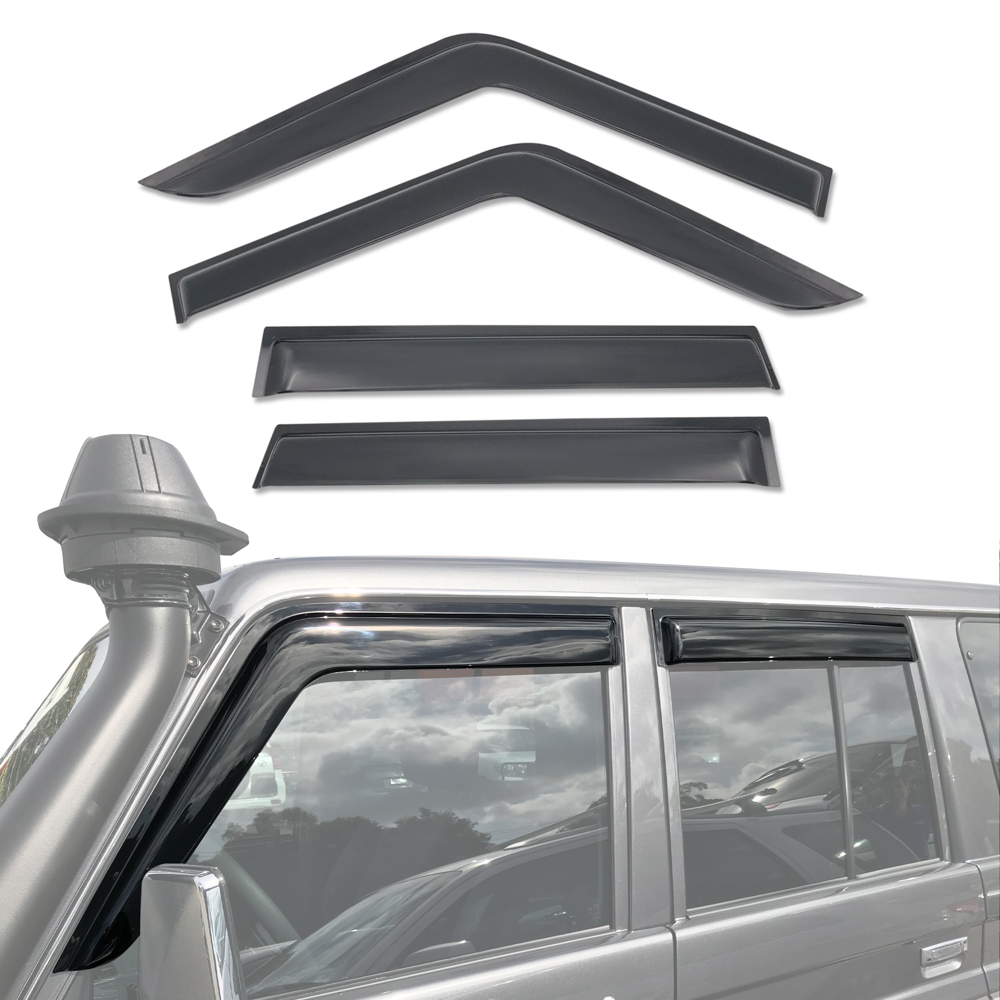 Premium Weather Shields for Toyota Land Cruiser 70/76/79 Series (2007-Present) - Durable Rain Guards & Wind Deflectors for Off-Road Protection & Comfort