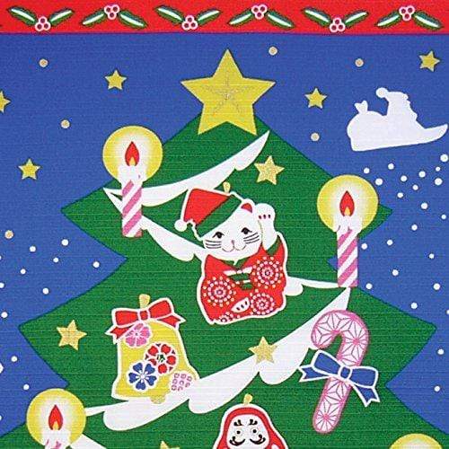 Eco-Friendly Japanese Cotton Furoshiki Wrapping Cloth - Reusable Bento Lunch Box Wrap, Christmas Gift Wrapping, Picnic & Party Decor (Traditional Maeda Senko Design)