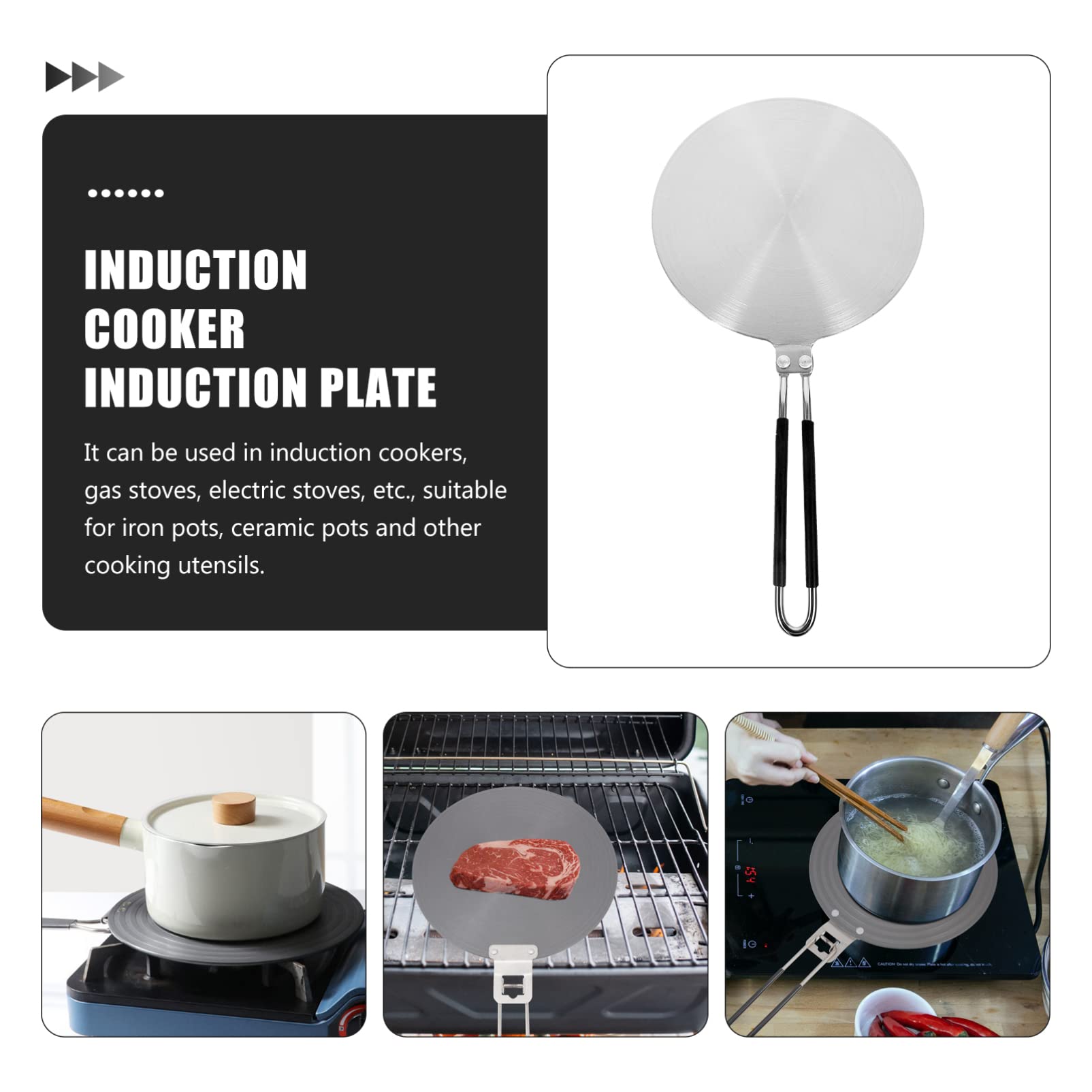 **Stainless Steel Induction Cooker to Gas Stove Adapter Plate - Heat Diffuser & Converter Disk for Safe Cooking | Perfect for Camping, RV, and Home Kitchens**