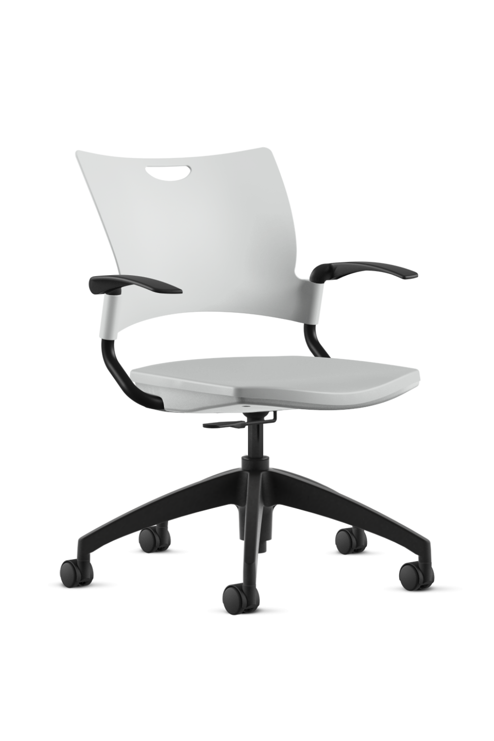 9 to 5 BELLA Swivel Tilt Task All Plastic Office Chair (1325) - Ergonomic Desk Chair for Home Office, Computer Workstation & Conference Room