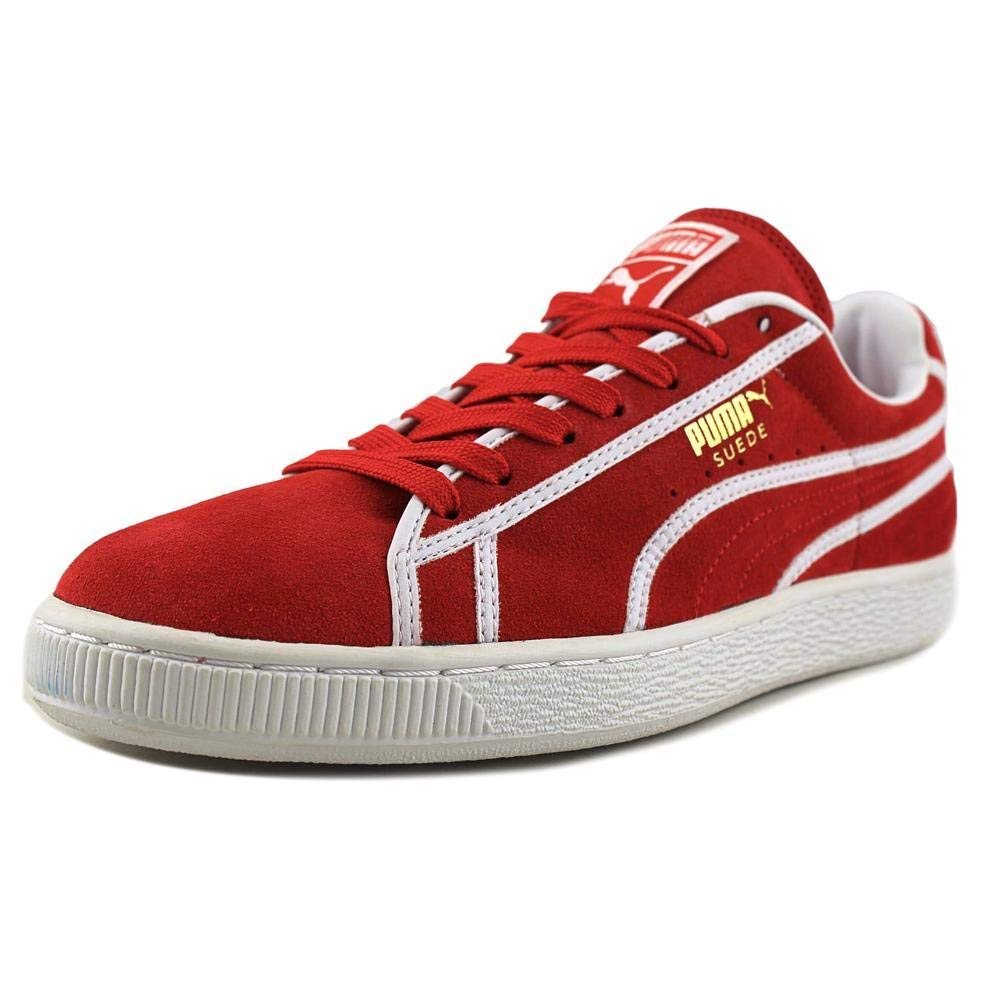 PUMA Men's Suede Courtside Sneakers - High Risk Red Size 12 | Classic Casual Shoes for Streetwear & Everyday Wear