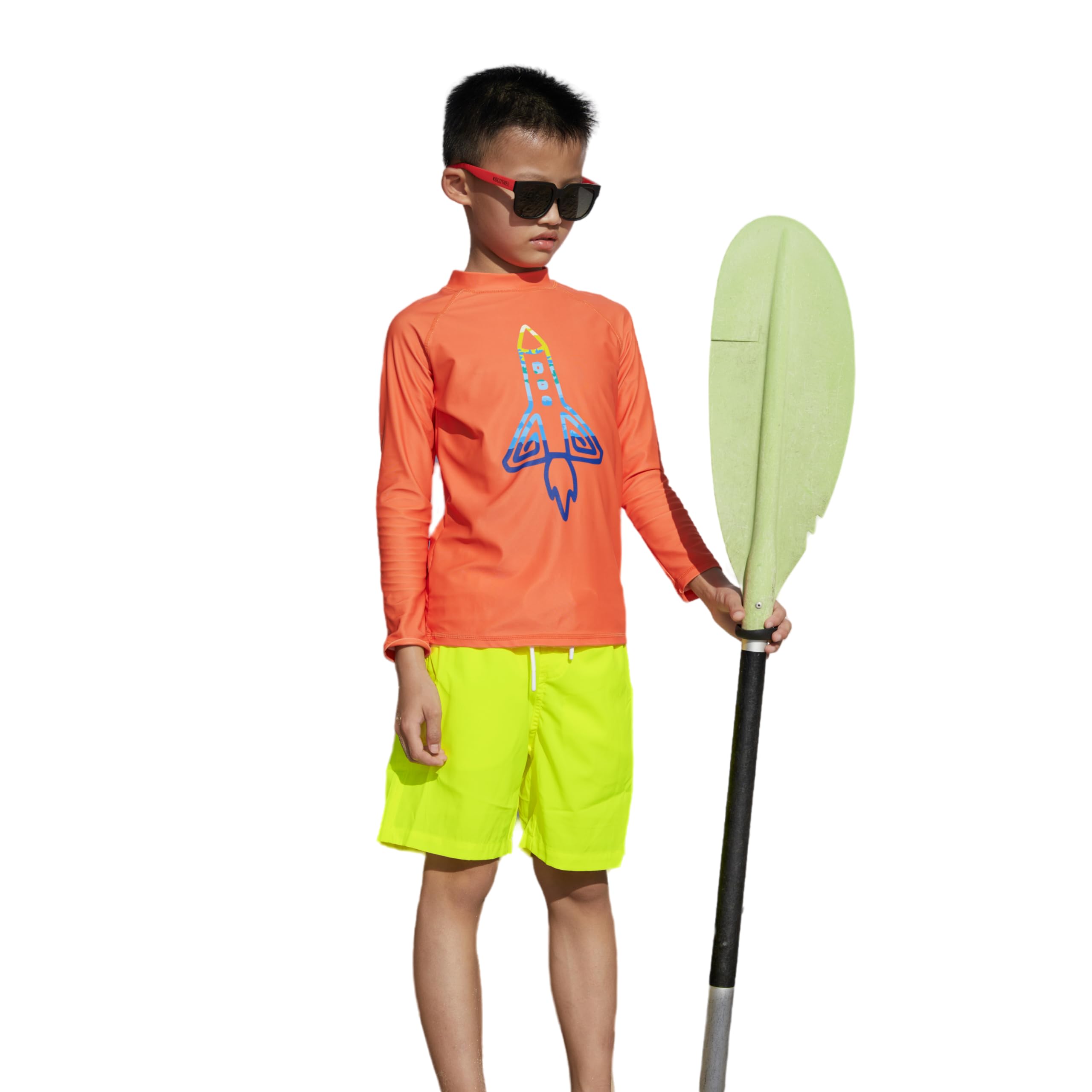 Upgraded Boys Swim Trunks with Compression Liner & Rash Guard Set - UPF 50+ Sun Protection for Toddlers - Perfect for Beach, Pool & Summer Water Activities