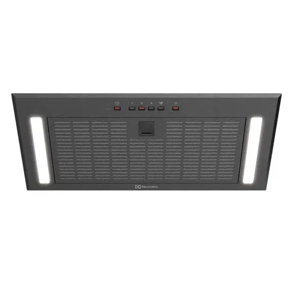 Electrolux 52cm Integrated Rangehood - Dark Stainless Steel ERI655DSE | Powerful Kitchen Ventilation for Smoke & Odor Removal | Perfect for Modern Home Cooking