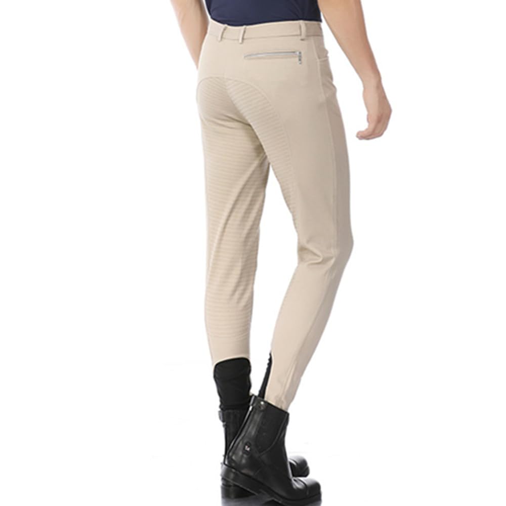 Premium Men's Equestrian Breeches with Full Seat Silicone Grip - Comfortable Horse Riding Pants for Dressage, Jumping & Training - Durable Equestrian Equipment for Professional & Casual Riders