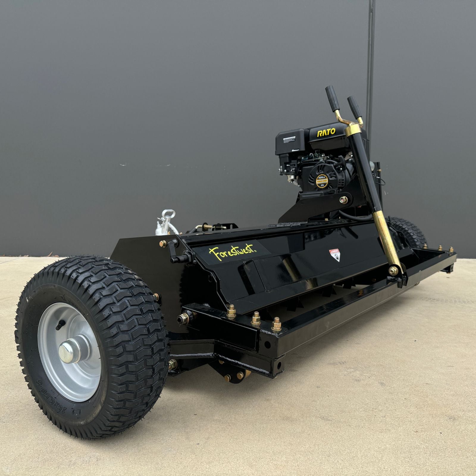 15HP Electric Start Tow Behind Flail Mower for ATV & Tractor - Heavy Duty Brush Cutter BM11141 - Perfect for Land Clearing, Pasture Maintenance & Roadside Vegetation Control