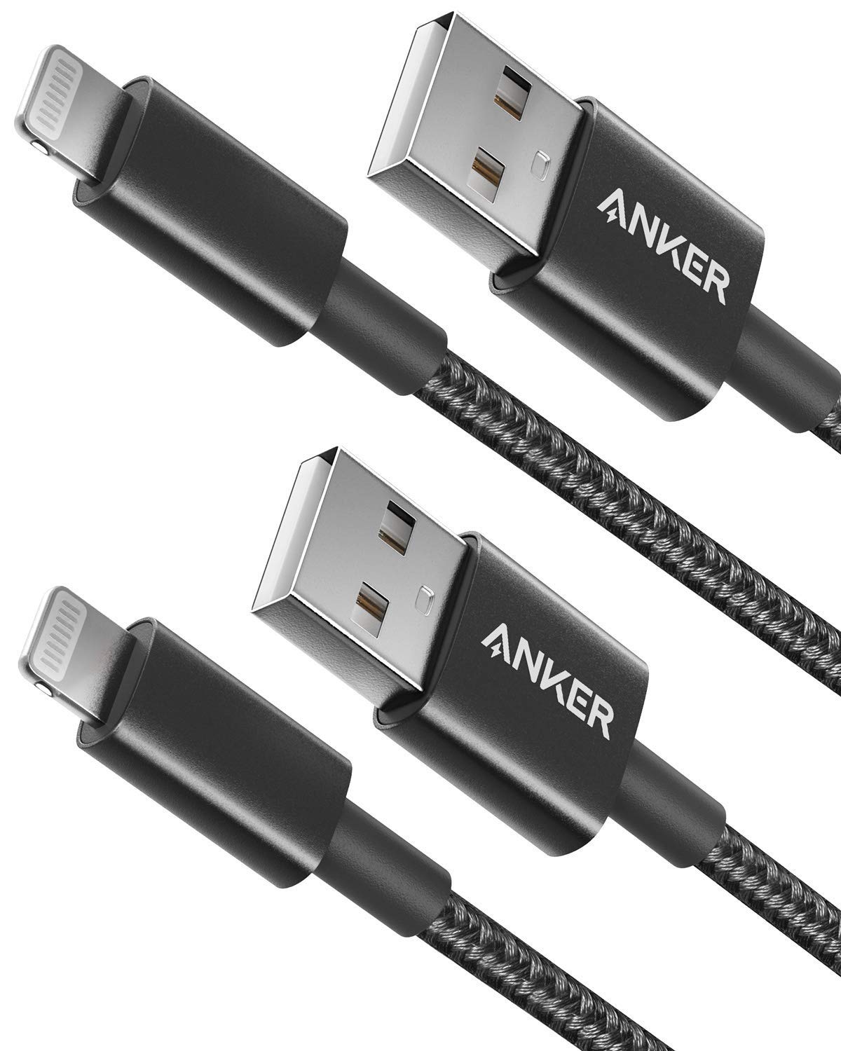 Anker 6ft Lightning Cable 2-Pack with 20W Fast Charger - Durable iPhone Charging Cord for iPhone 14/13/12/11/X/8 & More - Perfect for Home, Office, Travel & Car Charging