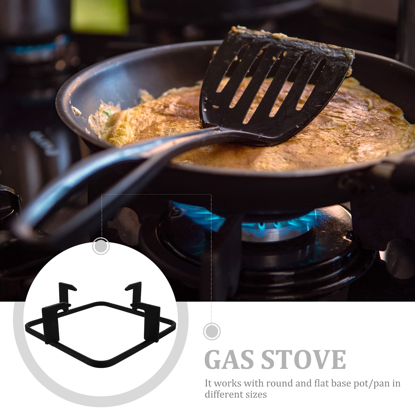 SOLUSTRE 8.1 Inch Heavy Duty Cast Iron Stove Trivet - Wok Support Ring for Gas Cooktops - Heat Resistant Kitchen Accessory for Woks, Pots & Pans - Perfect for Stir Fry, Deep Frying & Asian Cooking
