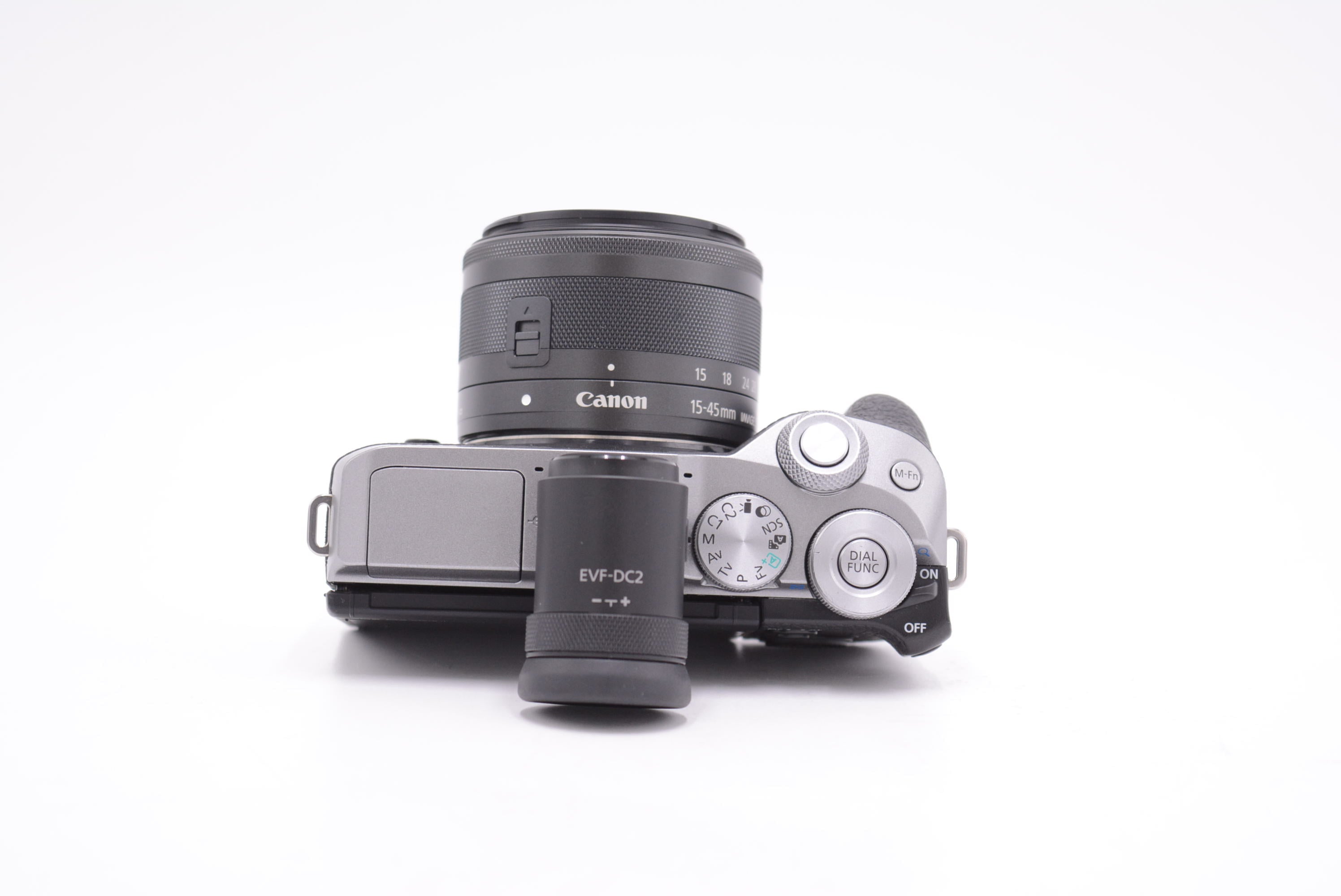 Canon EOS M6 Mark II Mirrorless Camera with EF-M 15-45mm f/3.5-6.3 Lens & EVF-DC2 Viewfinder - Perfect for Travel Photography, Vlogging & Street Shooting (Used)