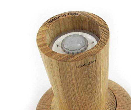 Premium EVA SOLO Oak Salt and Pepper Grinder Set with CrushGrind Ceramic Mechanism - 25 Year Warranty - Perfect for Kitchen, Dining Table & Gourmet Cooking