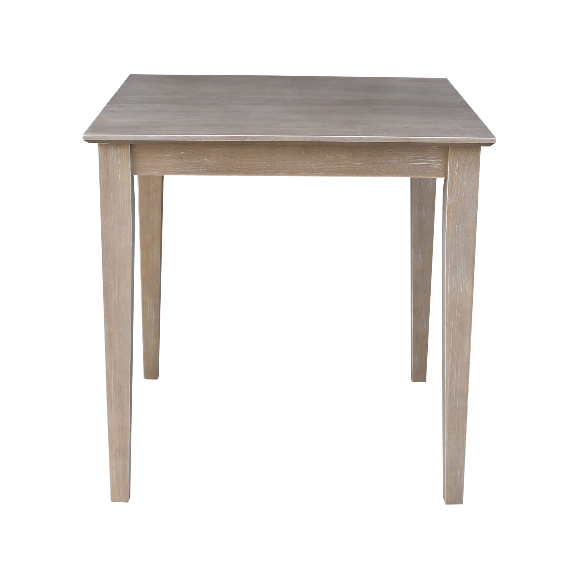 International Concepts Solid Wood Dining Table - Washed Gray Taupe Finish, 30