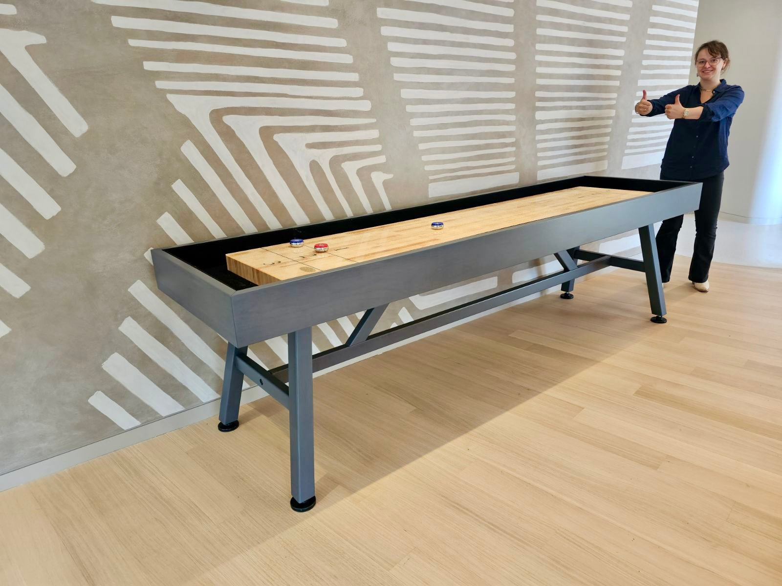 Olhausen Alcove Shuffleboard Table - Premium Indoor Game Table for Home & Bar Entertainment | Perfect for Game Rooms, Man Caves & Family Fun Nights
