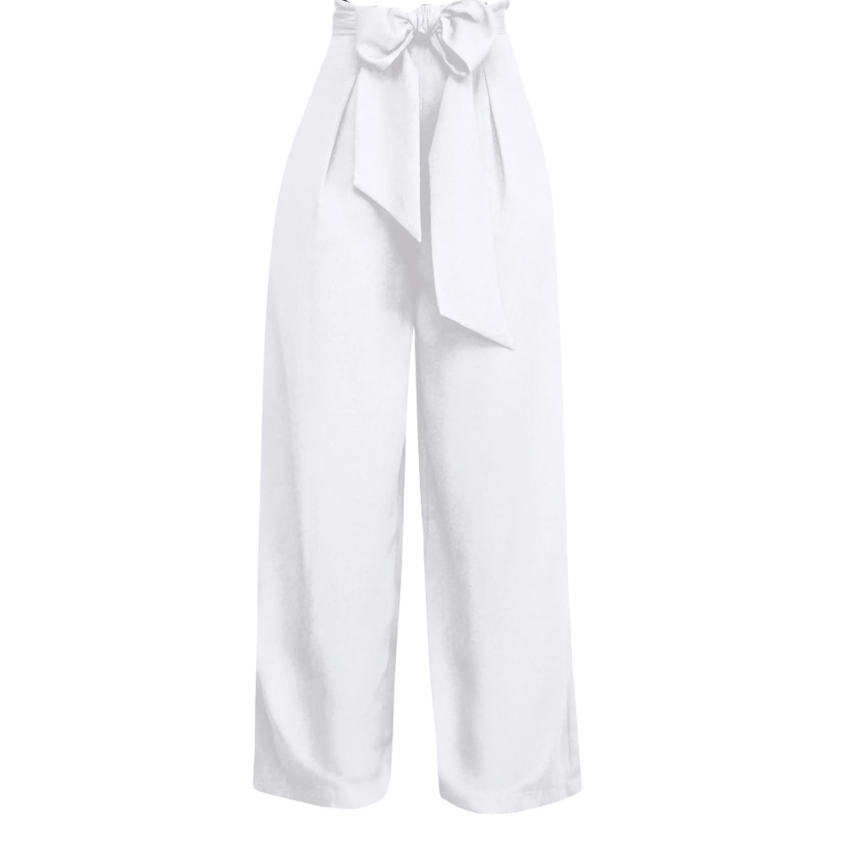 KKONION Women's Stretchy Wide Leg Relaxed Fit Polyester Soft Comfortable Pants - Perfect for Work, Travel & Everyday Casual Wear