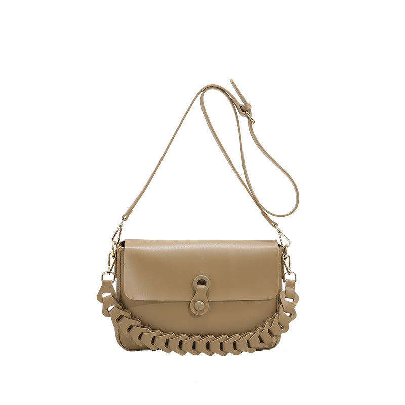 Stylish Women's Shoulder Bags - Woven Chain Crossbody Purse with PU Leather for Daily Use, Work & Evening Out
