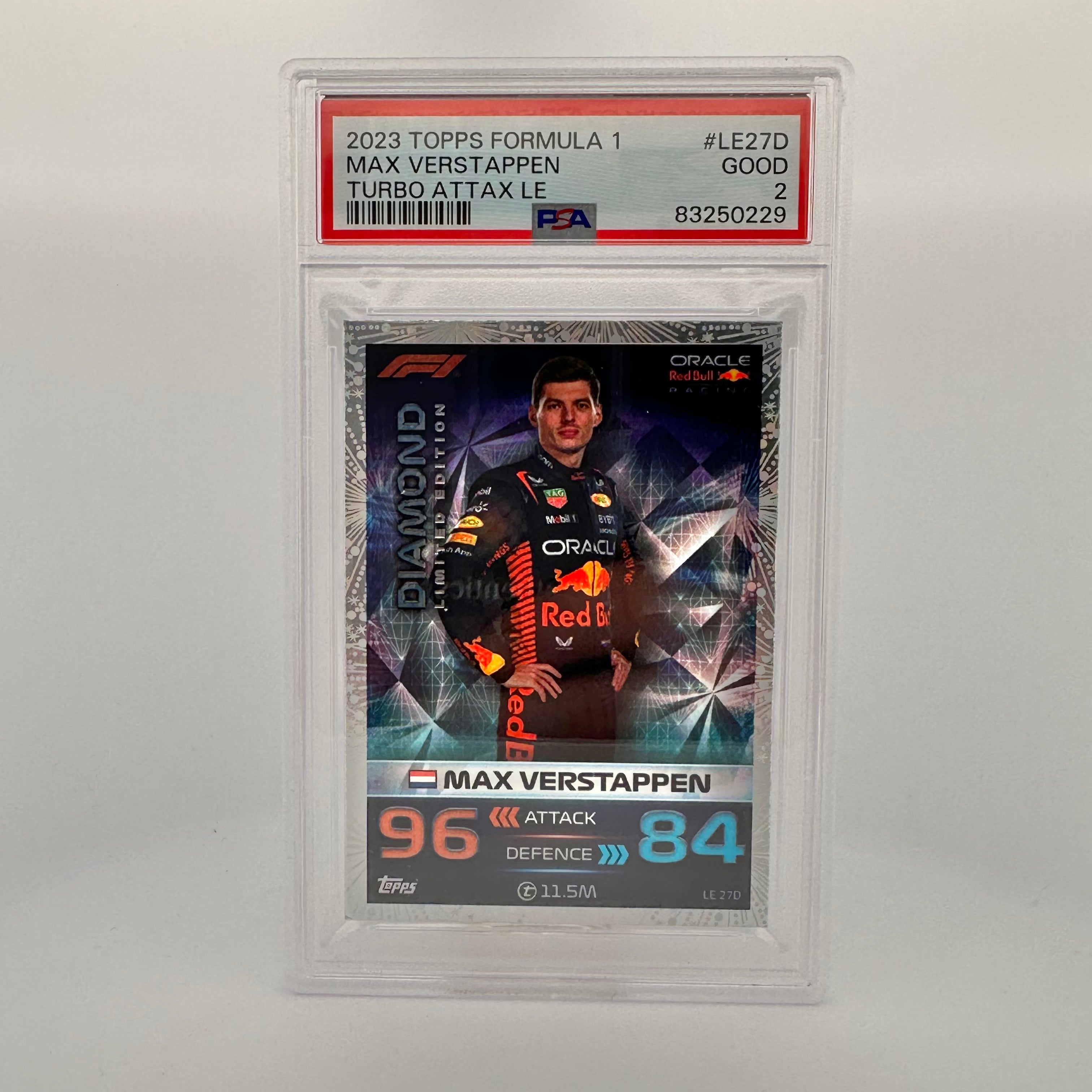 PSA 2 Max Verstappen #LE27D Diamond Limited Edition GP Exclusive F1 Racing Collectible - Perfect for Motorsport Fans & Memorabilia Collectors