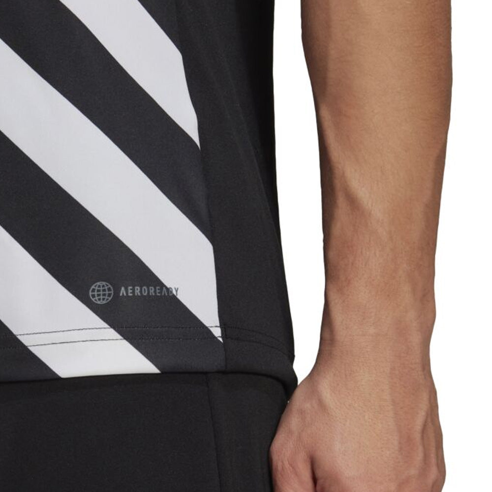 Adidas Youth Entrada 22 Graphic Soccer Jersey - Black & White - Breathable Football Shirt for Kids & Teens - Perfect for Training, Matches & Team Sports