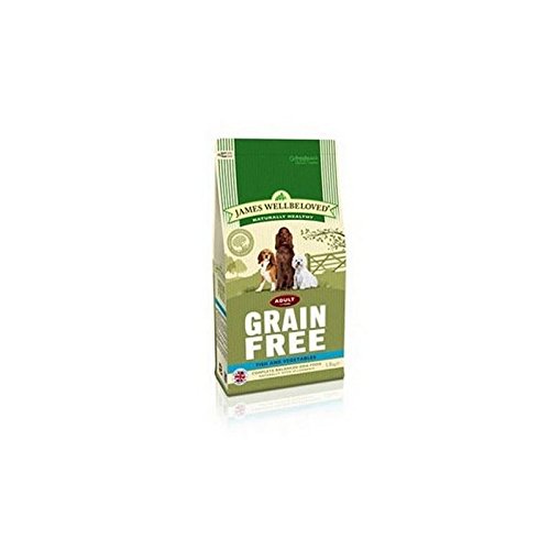 Premium Grain-Free Dog Food for Adult Dogs - Fish & Vegetable Recipe - 1.5kg (Pack of 4) | High Protein, Digestive Health | Ideal for Sensitive Stomachs & Allergies