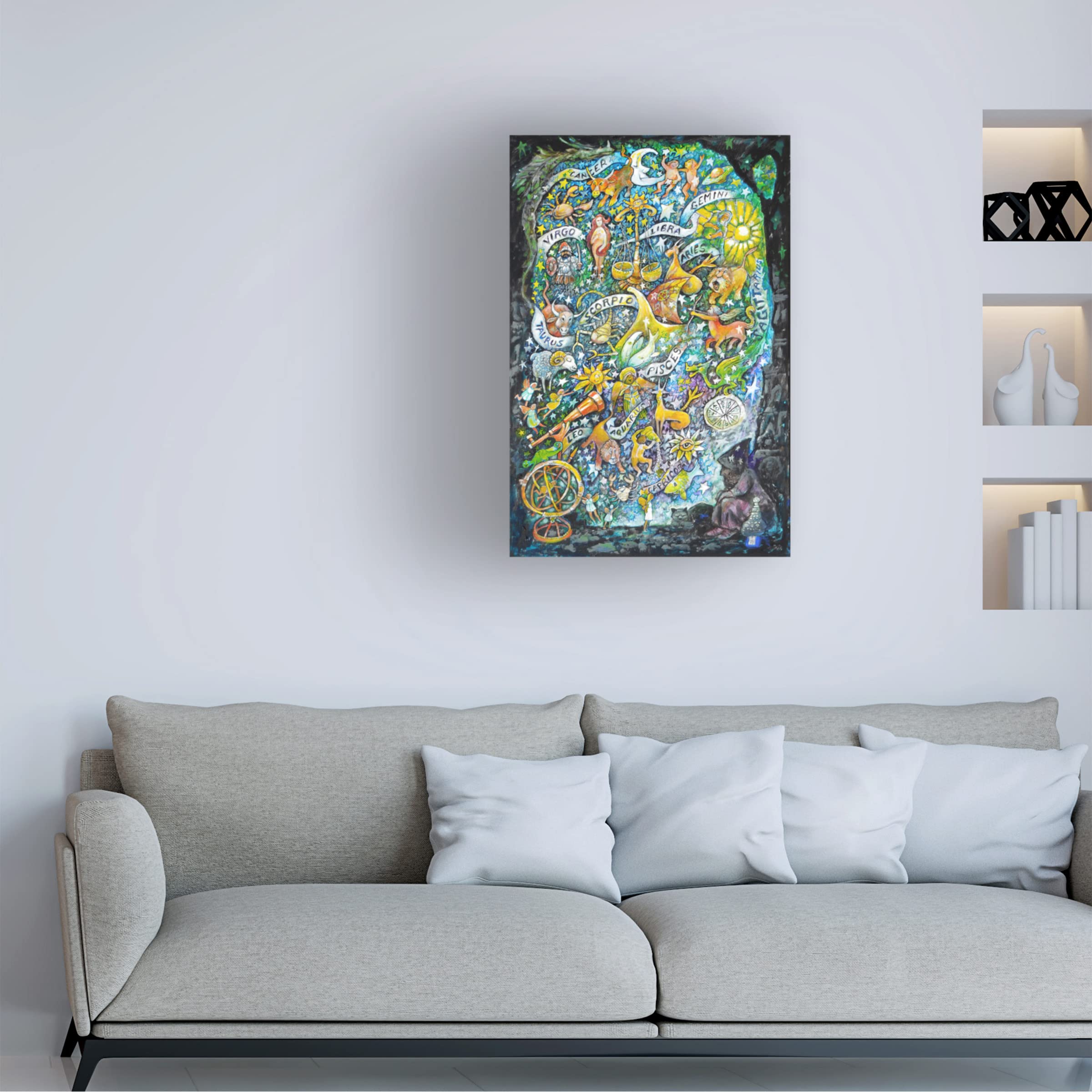 Trademark Fine Art 'The Astrologers Dream' Canvas Wall Art by Bill Bell - Perfect for Living Room, Bedroom & Office Decor