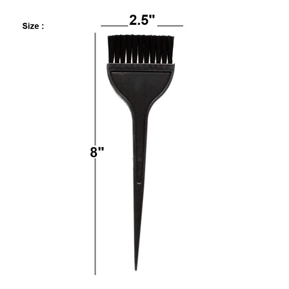 CRIYALE 4-Piece Hair Dye Brush and Bowl Set for Women & Men - Professional Salon Hair Coloring Kit with 3 Brushes & Mixing Bowl (Black) - Perfect for At-Home Hair Coloring, DIY Highlights, and Salon Styling