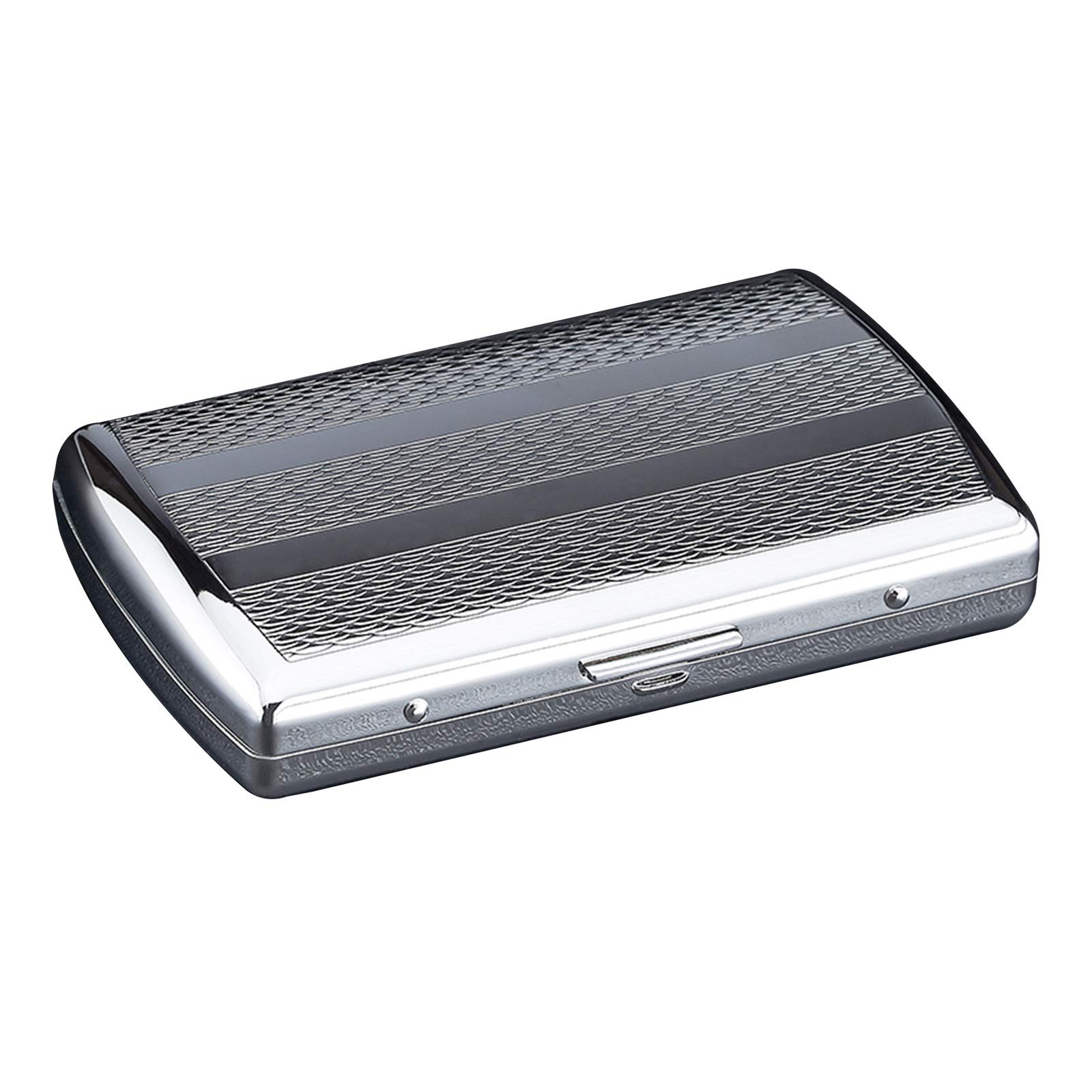 Premium Metal Cigarette Case - Double-Sided Storage Holds 12 Cigarettes (85mm) | Slim & Durable Iron Cigarette Holder | Perfect for Travel, Outdoor Activities & Daily Use