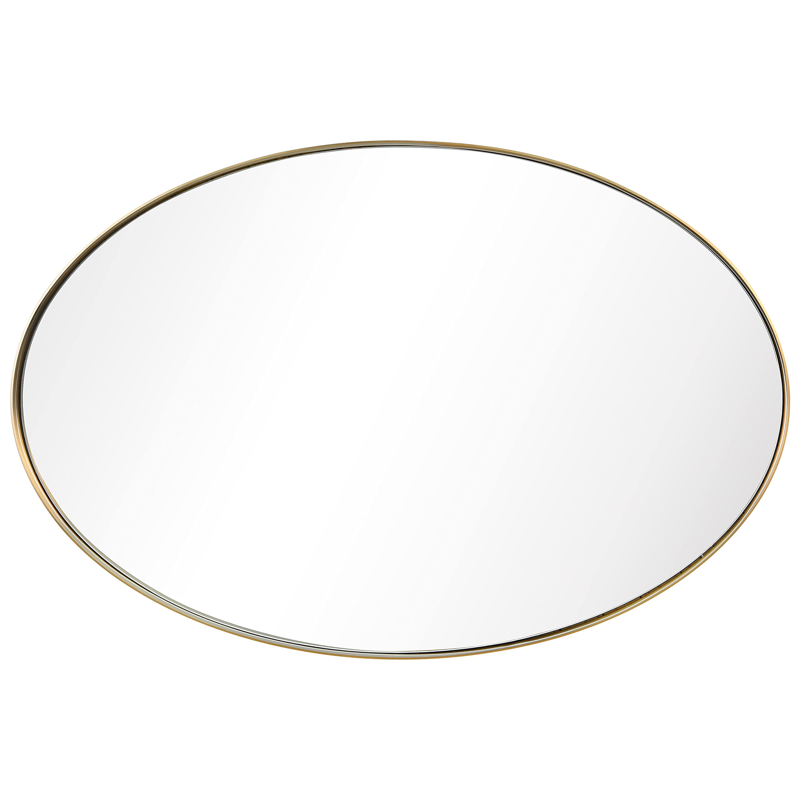 Empire Art Direct Ultra Brushed Gold Stainless Steel Oval Wall Mirror - 24
