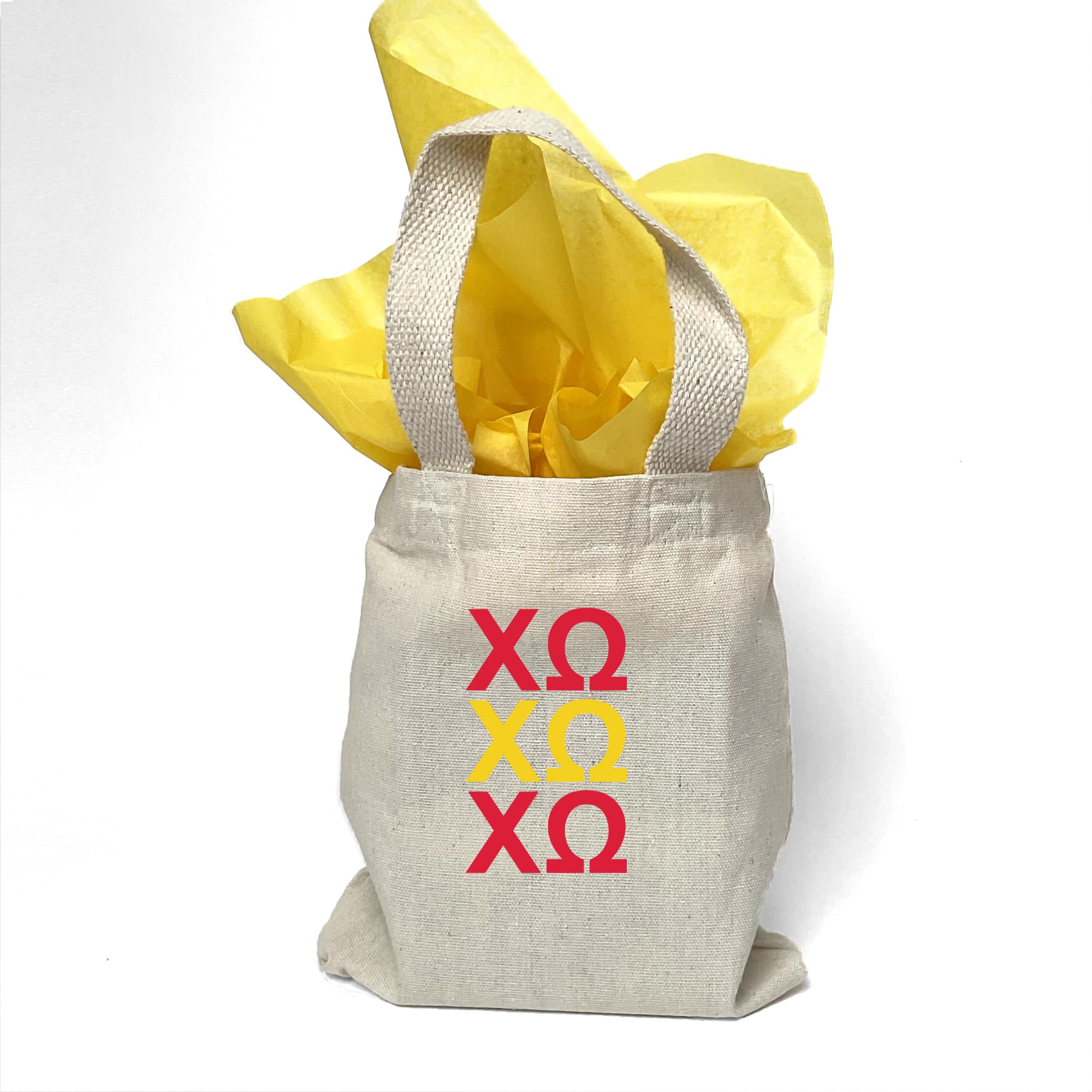 Greek Letter Mini Tote Bag - Sorority Gifts & Goodie Bags for College Sisters - Perfect for Rush Week, Bid Day & Sisterhood Events