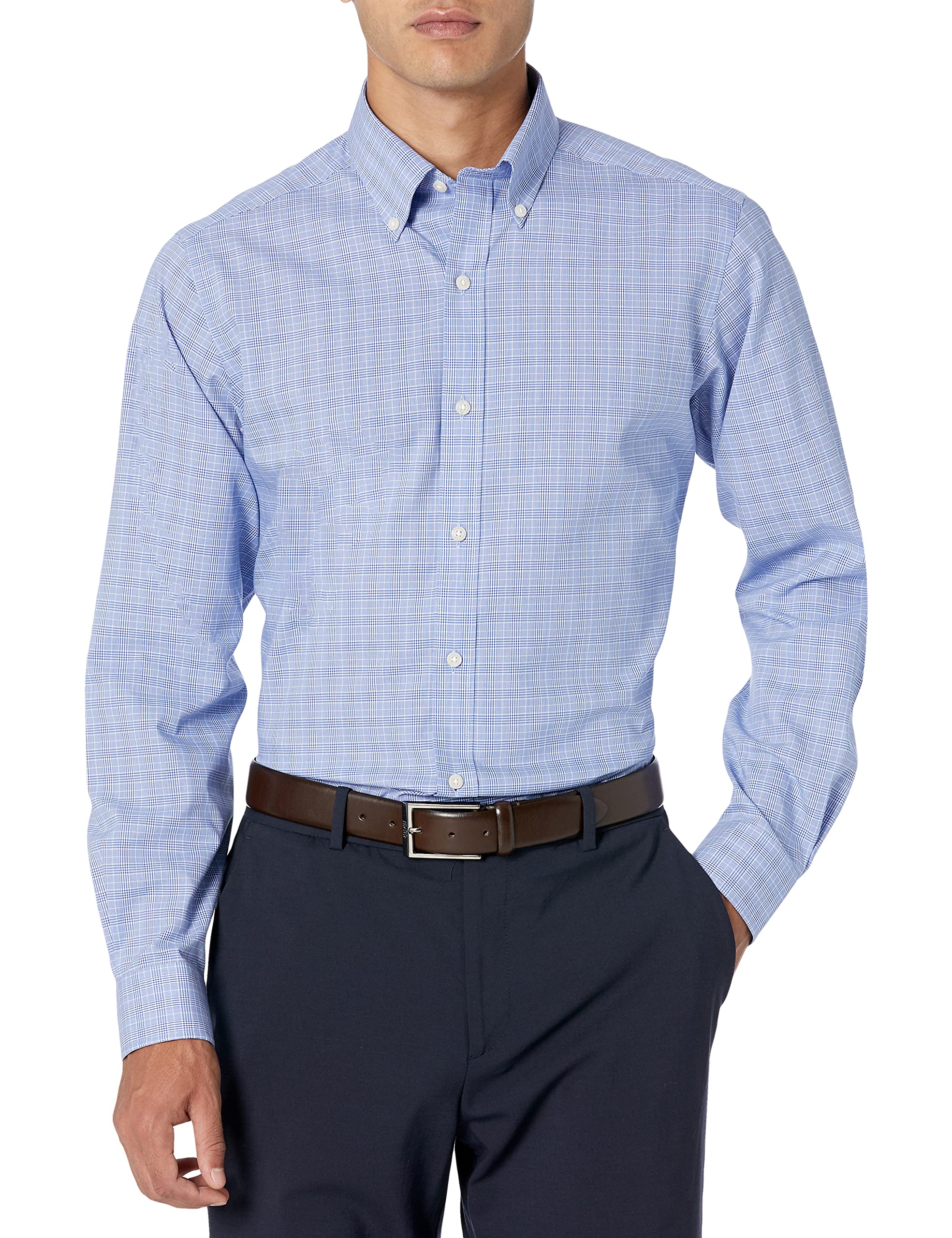 Men's Tailored Fit Button-Down Collar Dress Shirt - Formal & Business Attire for Office, Wedding & Special Occasions