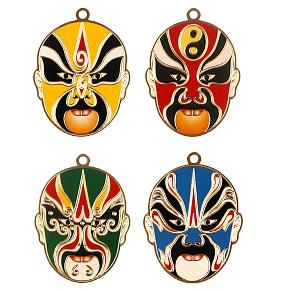 4pcs Chinese Style Metal Bookmarks - Peking Opera Face Design - Unique Gift for Book Lovers, Collectors & Students - Perfect for Reading, Gifting & Home Decor