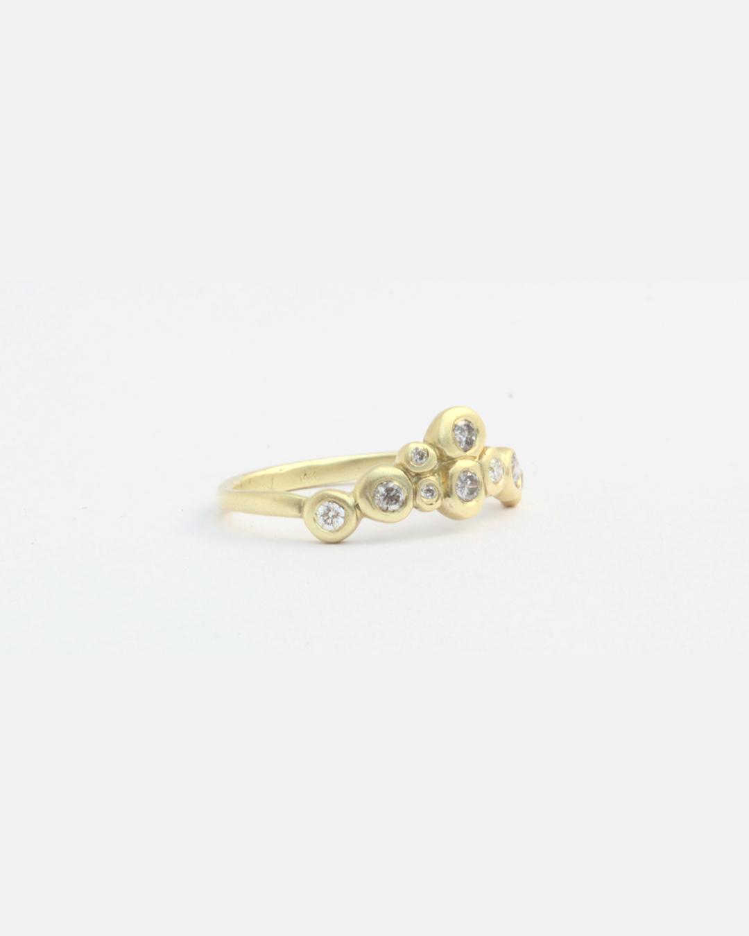 Bubble 8 Grey and White Diamond Ring - Elegant Stackable Jewelry for Women, Perfect for Weddings, Anniversaries & Everyday Wear