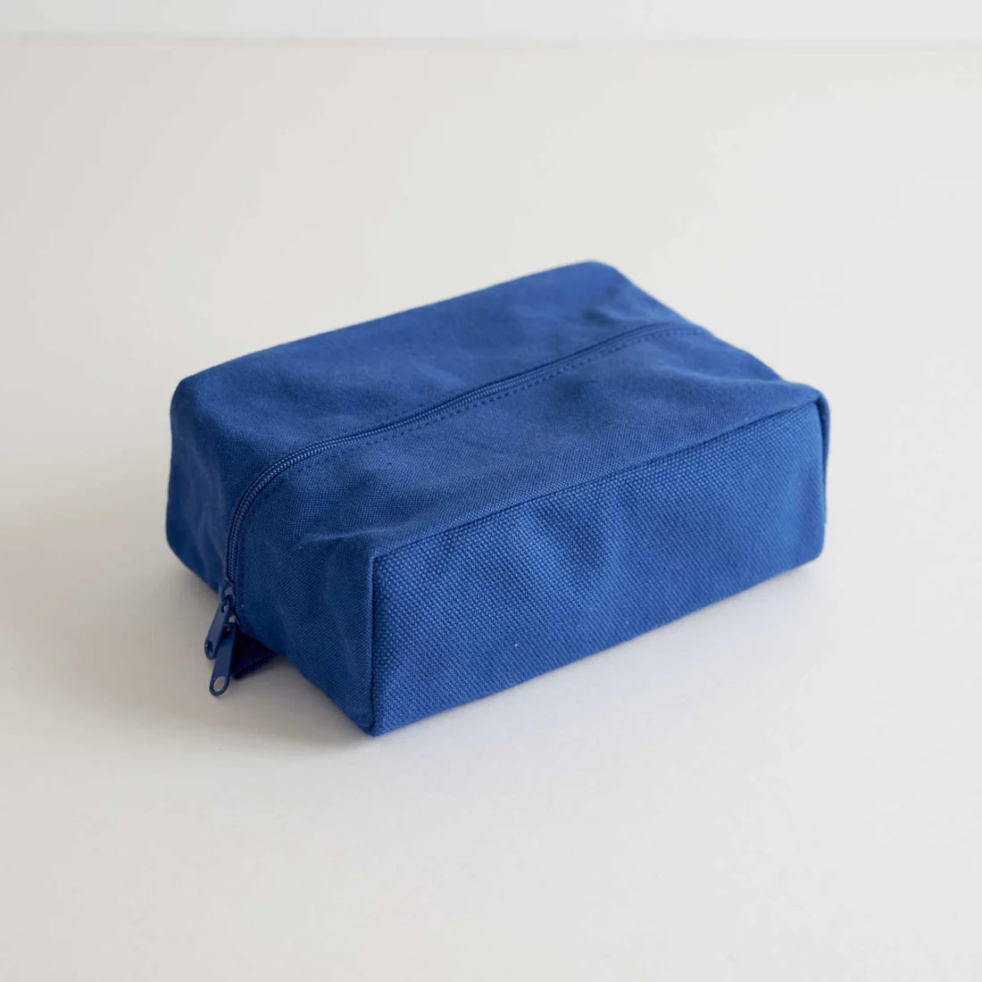 Kurashiki Hampu Canvas Pouch - Large Size Indigo Blue Japanese Style Storage Bag | Perfect for Travel, Office & Daily Essentials Organization
