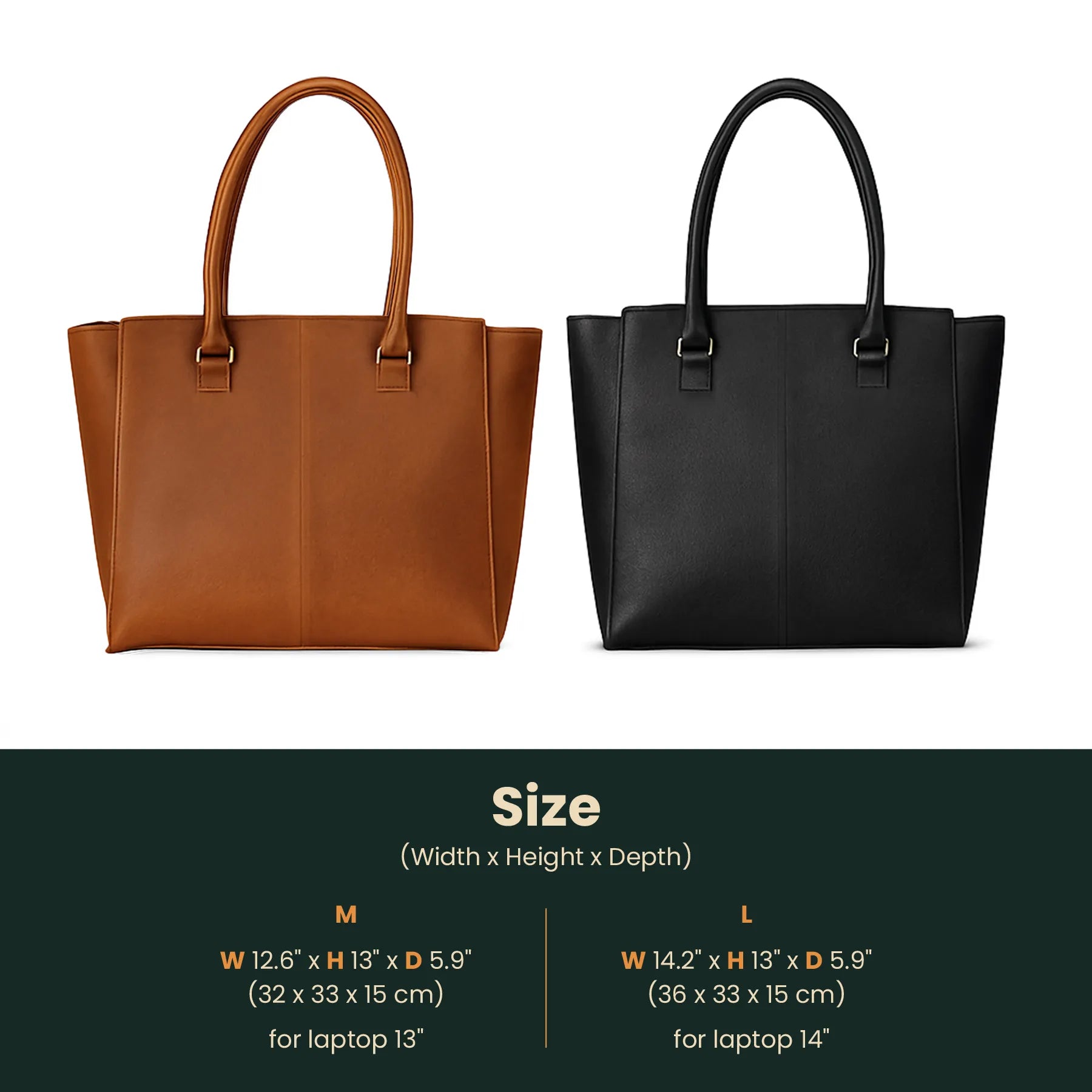 Stylish & Durable Valencia Laptop Tote Bag for Women - 15.6 Inch Laptop Sleeve with Pockets - Perfect for Work, Travel & College (Black)