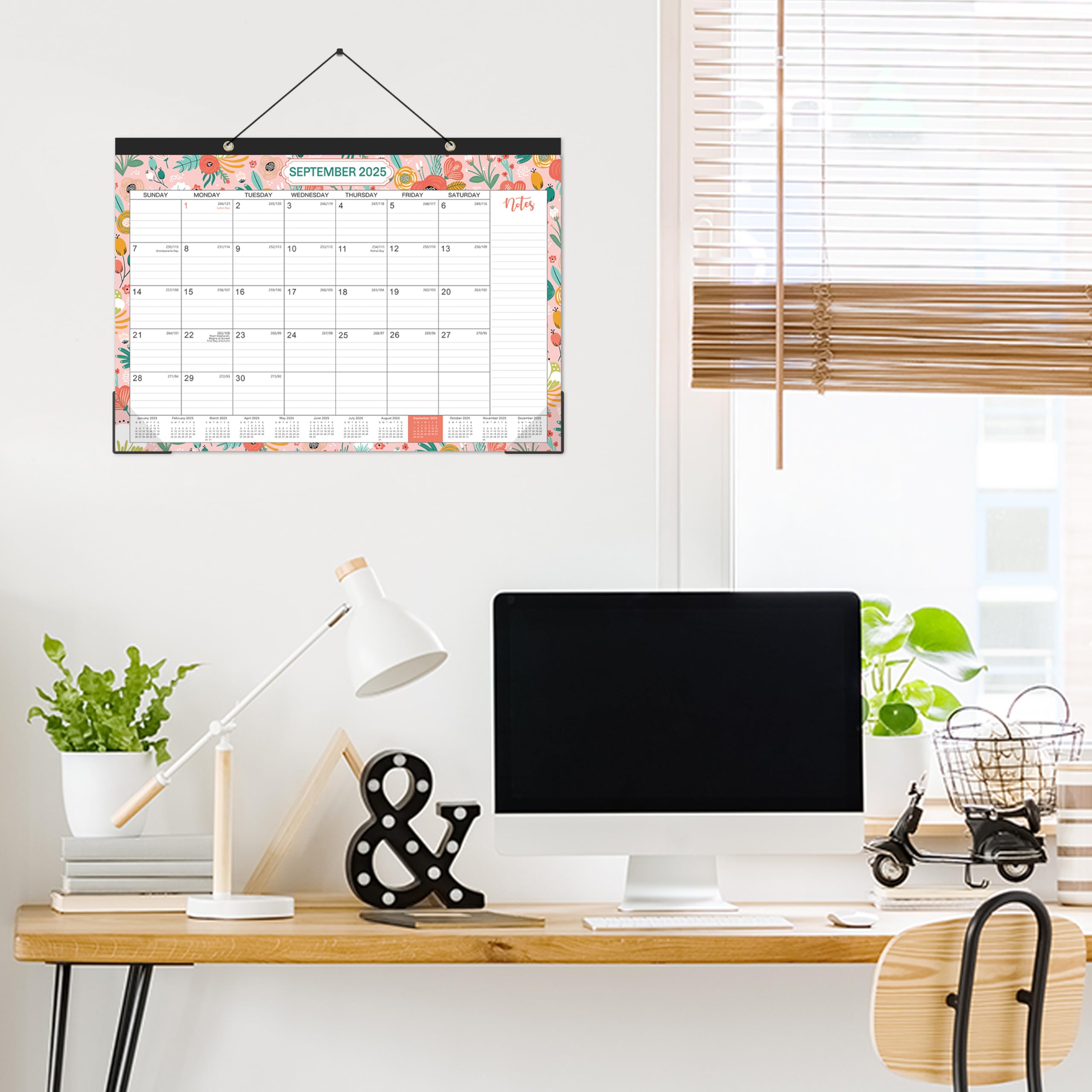 2025-2026 Desk Calendar - 18 Month Large Planner from July 2025 to December 2026 | 12