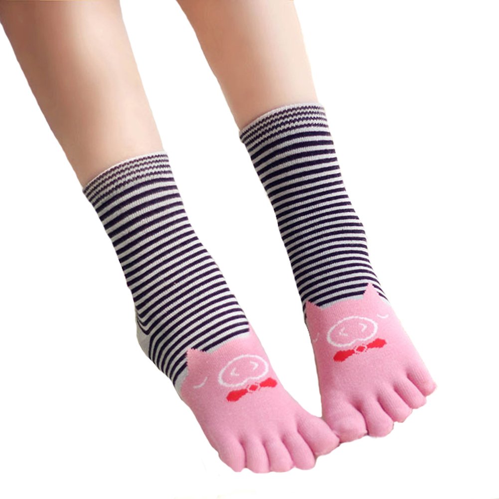 Funky Women's Toe Socks - Ankle High Comfort Socks for Yoga, Running & Casual Wear - Trendy & Breathable Footwear