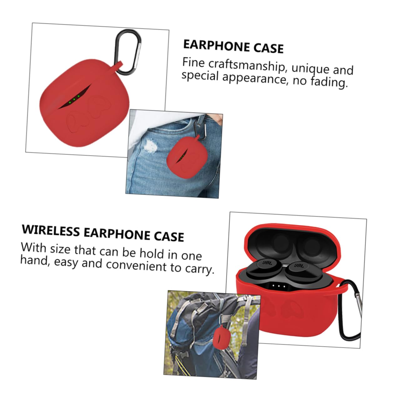 Mikikit Portable Earphone Case - 3 Pack Protective Cover for Wireless Earbuds & Headphones | Travel, Gym, Office Storage Organizer