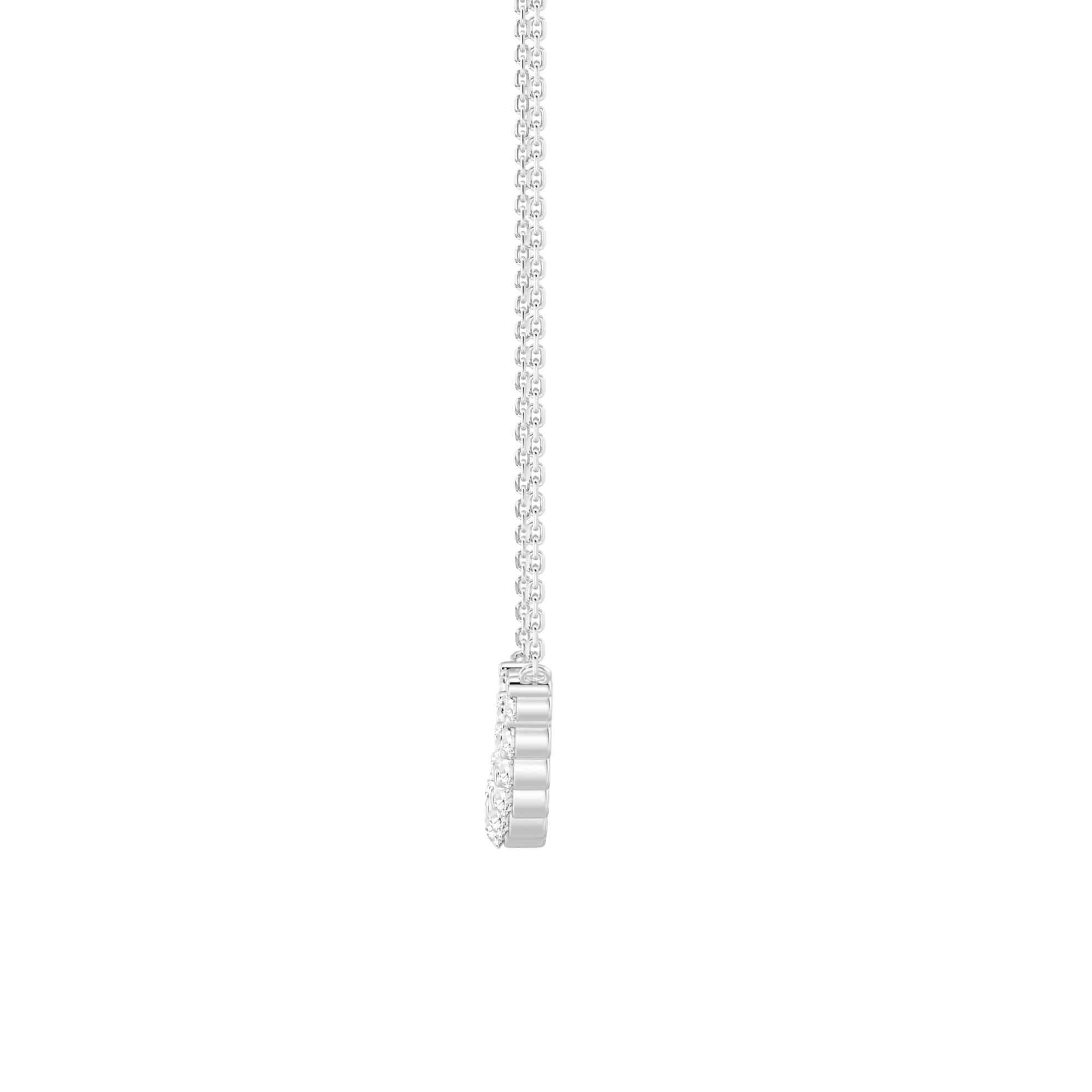 Lab Grown Diamond 11 Stone Curved Bar Necklace for Women - Elegant 14K Gold Pendant Jewelry Gift for Anniversary, Birthday & Special Occasions