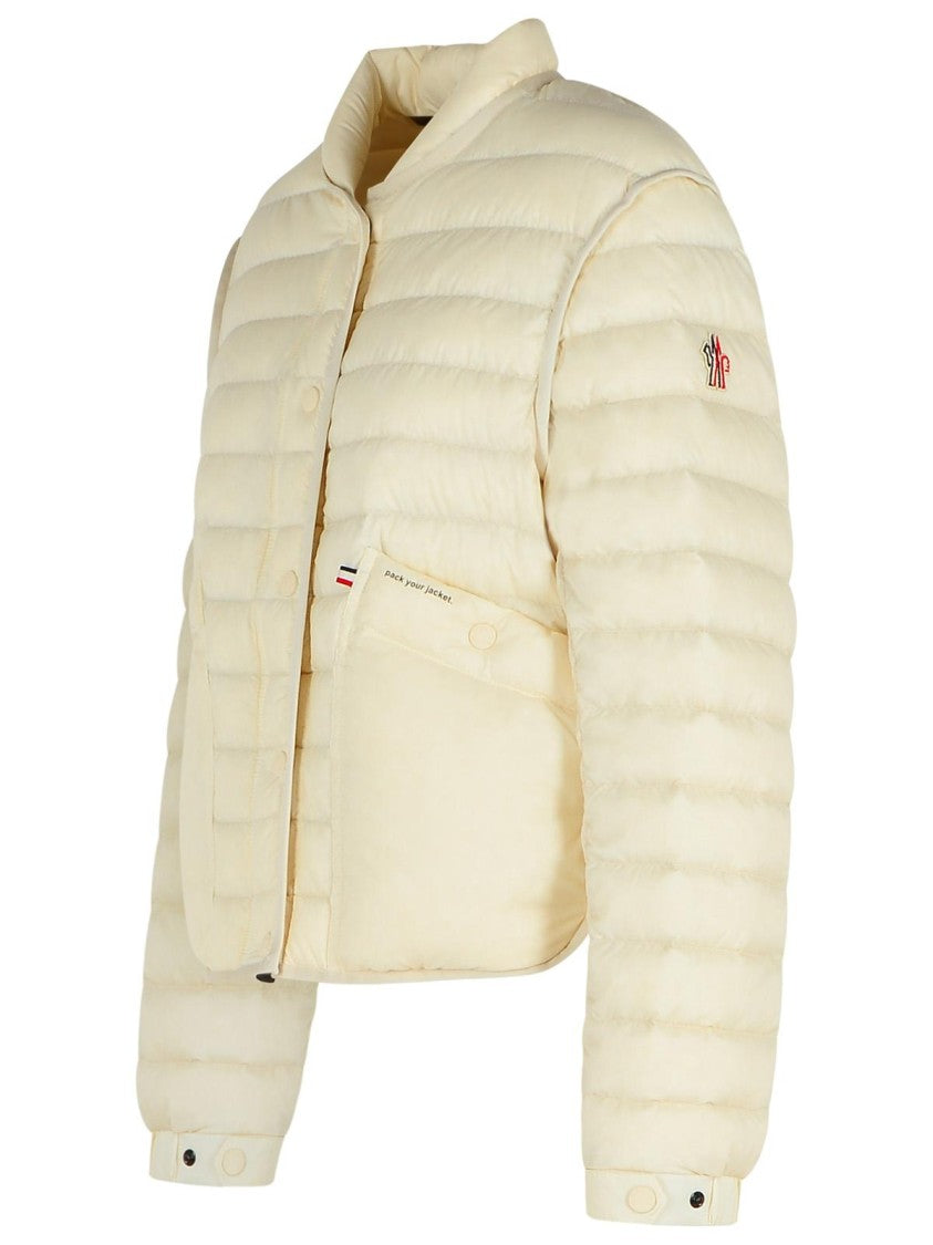 Madulain Ivory Polyester Down Jacket - Lightweight Warm Winter Coat for Women, Water-Resistant Puffer Jacket with Hood | Perfect for Skiing, Snowboarding & Cold Weather Outdoor Activities
