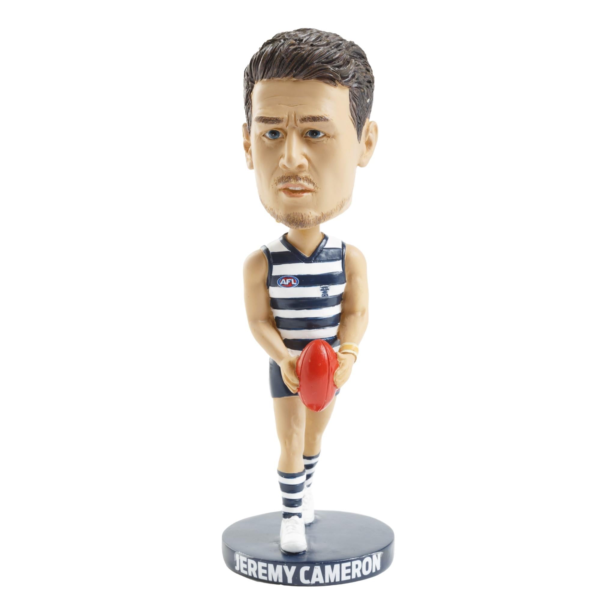 Geelong Cats Jeremy Cameron Bobblehead - AFL Collectible Figurine for Fans & Sports Memorabilia Enthusiasts - Perfect for Home Display, Office Decor, and Gifts