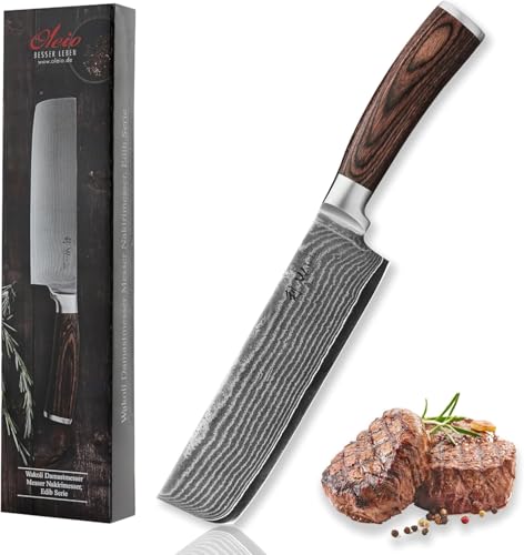 1pc-Damascus Nakiri Knife (7 Inch)
