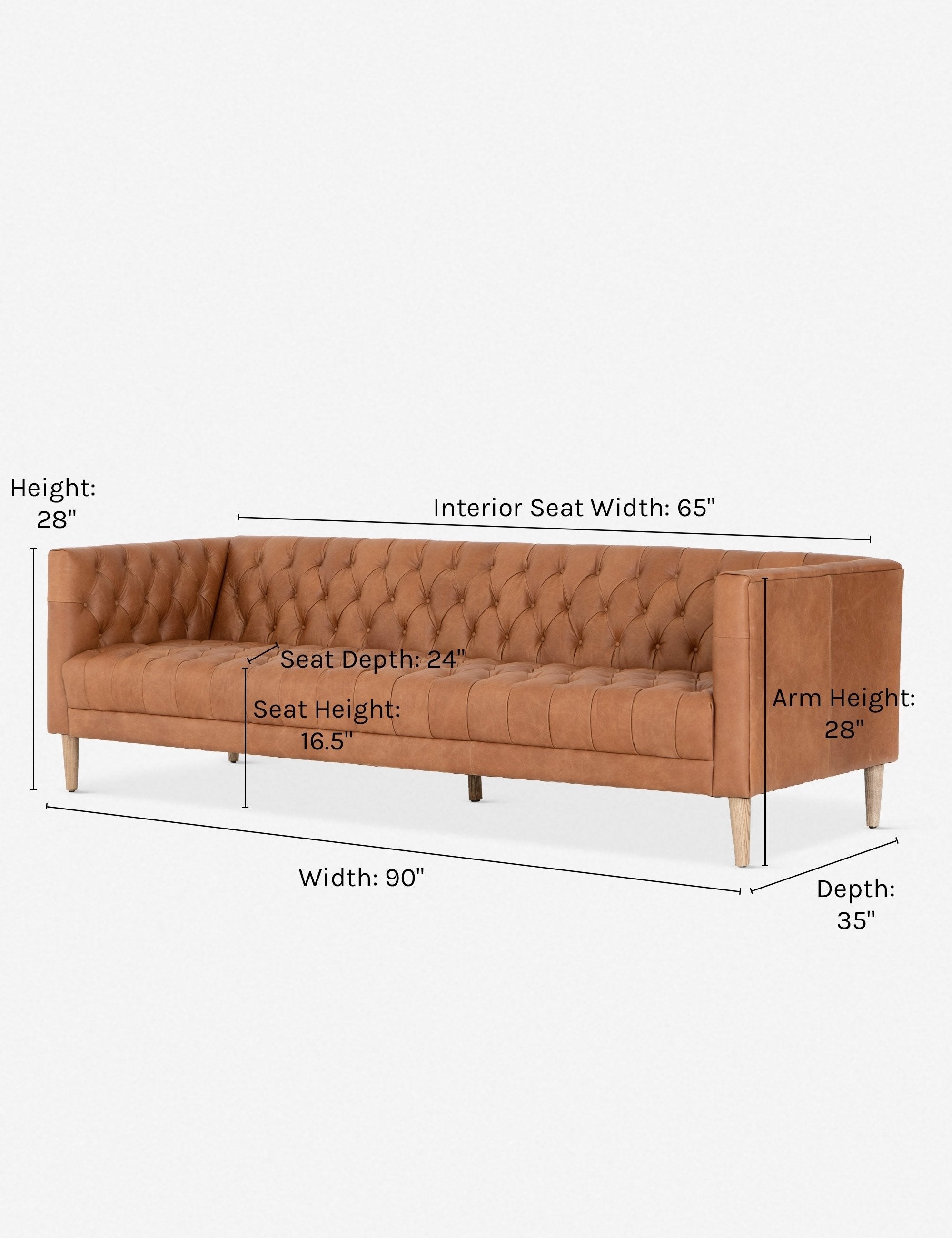 Breanne Genuine Leather Sofa - Modern Comfortable Couch for Living Room, Office & Lounge - Premium Quality Leather Sofa for Home Decor & Relaxation