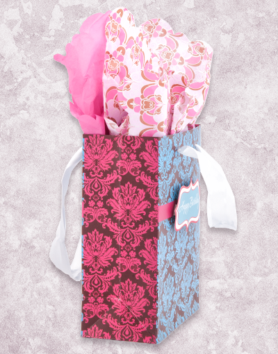 Elegant Damask Chocolate Gift Bags for Special Occasions - Perfect for Weddings, Birthdays & Corporate Gifts