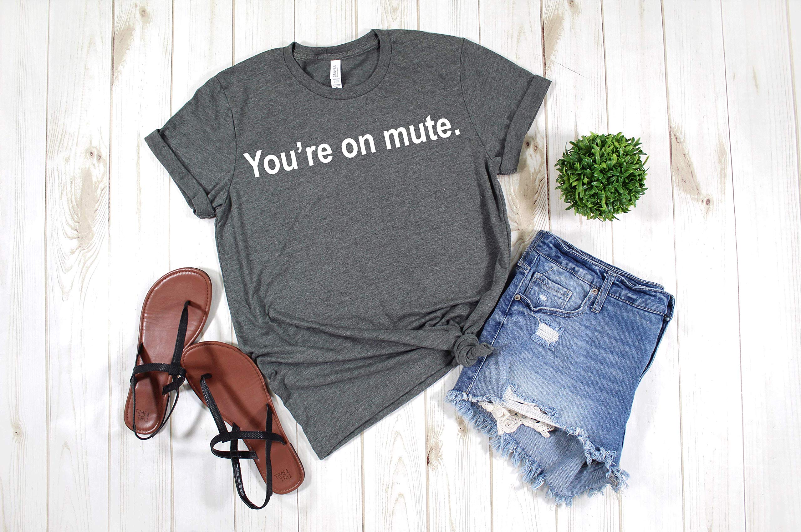 Funny 'You're on Mute' T-Shirt - Zoom Meeting & Work From Home Humor - Perfect for Video Calls, Conference Calls & Remote Work