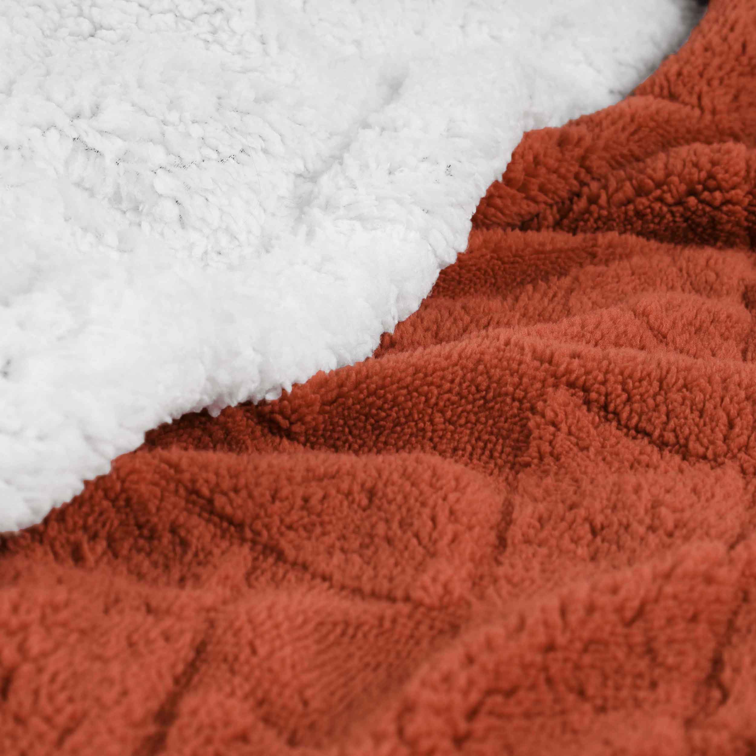 Nuuk Reversible Jacquard Lattice Plush Sherpa Fleece Blanket - Ultra Soft & Warm Winter Throw for Couch, Bed, Sofa - Perfect for Home, Office & Travel Use