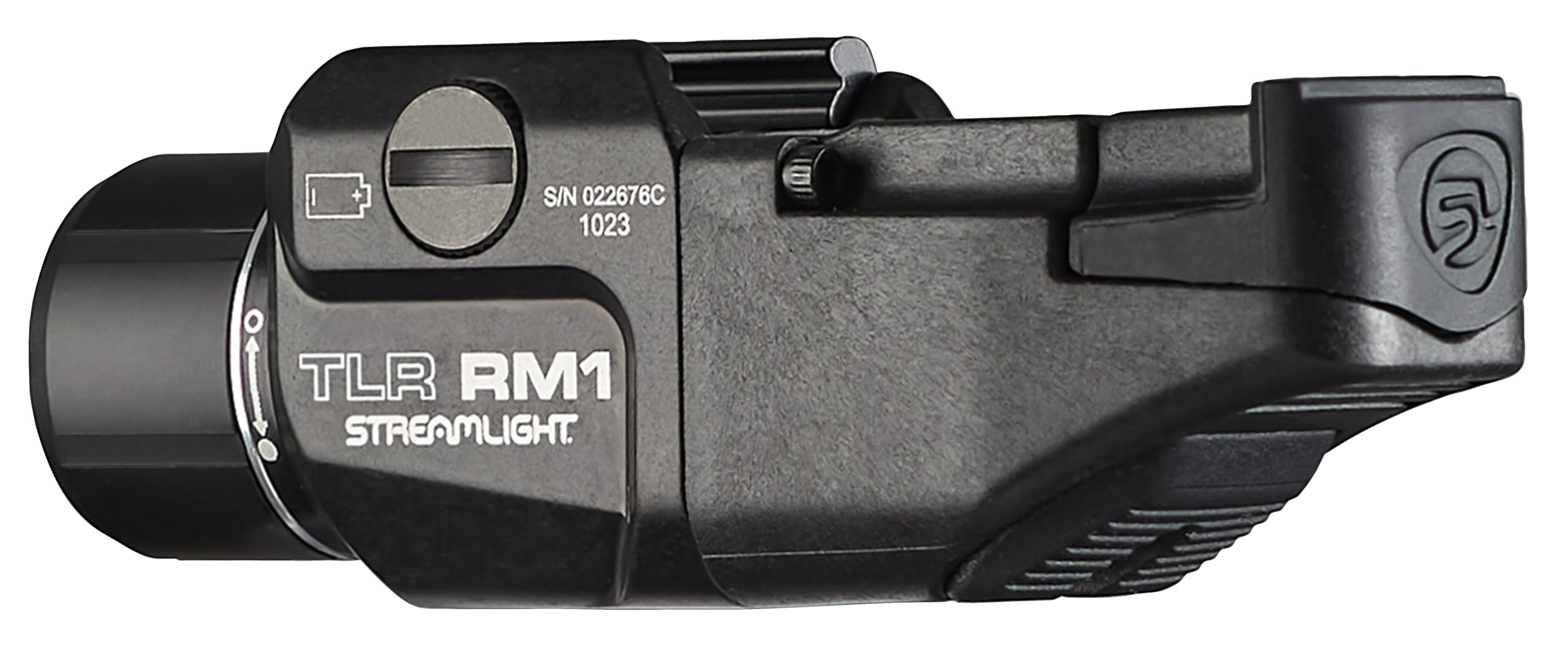 Streamlight 69440 TLR RM 1 500-Lumen Tactical Flashlight - Low Profile Rail Mounted Weapon Light with Rail Keys, Pressure Switch & CR123A Battery - Perfect for Handguns, Rifles & Home Defense (Black)