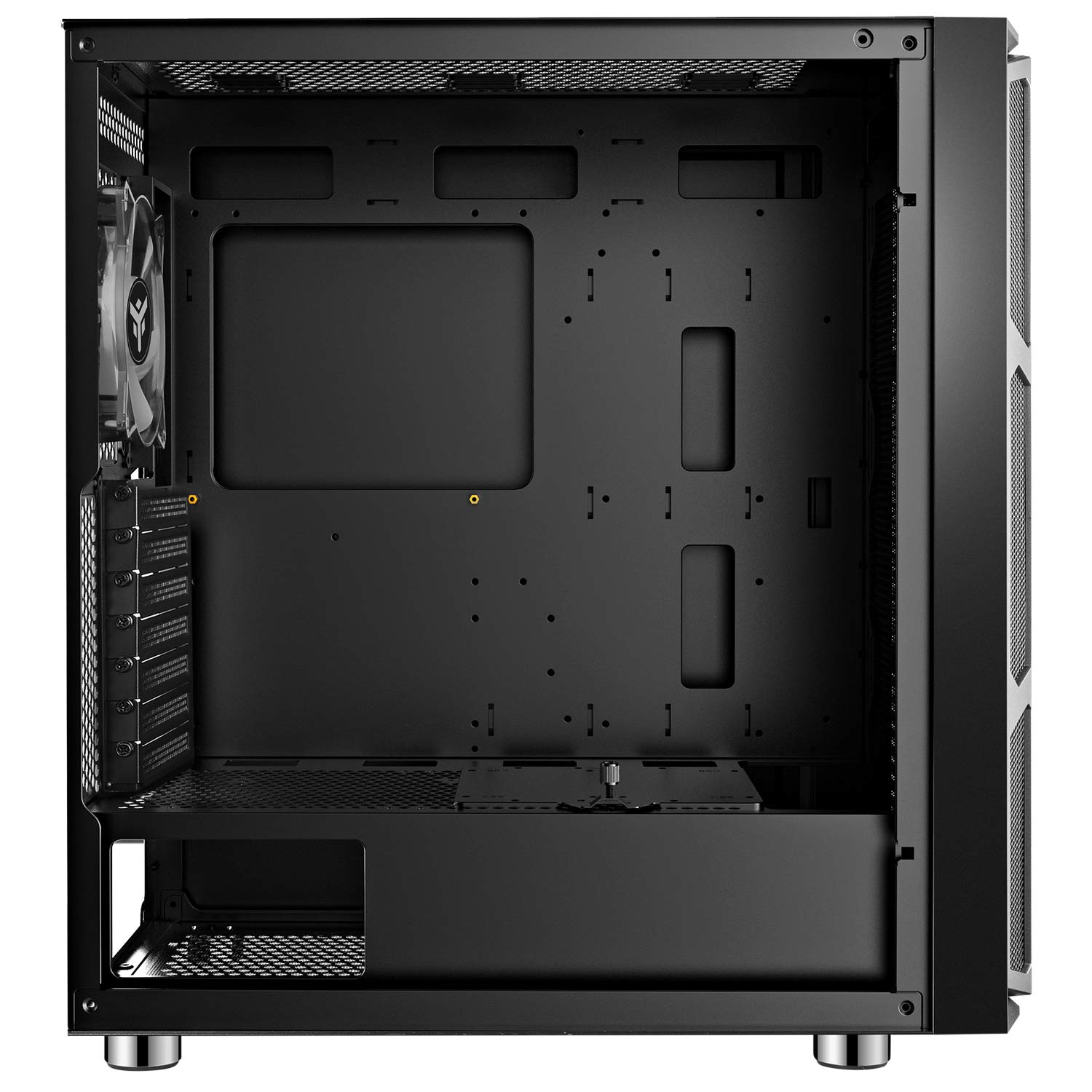 ITek MAJES 20 EVO Full Tower ATX Gaming PC Case - 2x200mm RGB Fans, USB 3.0, Tempered Glass Side & Front Panel - Black | Perfect for High-End Gaming Rigs & Custom PC Builds