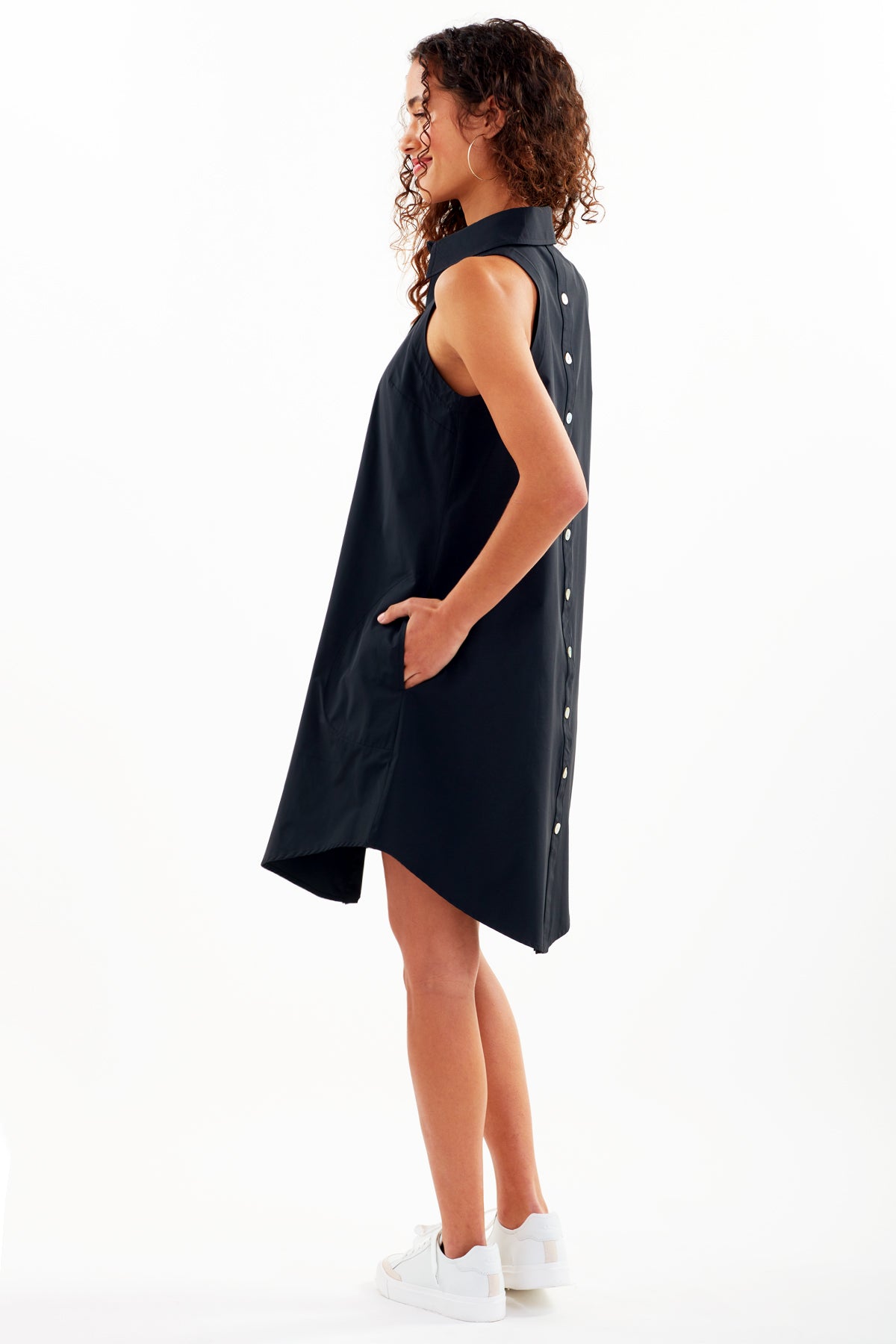 Black Swing Dress 100% Cotton - Flowy Casual Summer Dress for Women, Perfect for Beach, Party & Everyday Wear