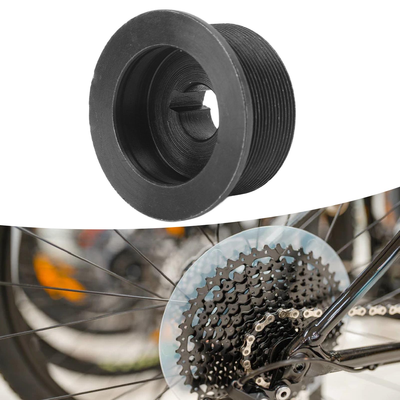 Steel Bike Freewheel Adapter - Fine Female Thread for Electric Bicycle & Scooter - Flywheel Adapter Replacement - Perfect for DIY Repairs and Performance Upgrades