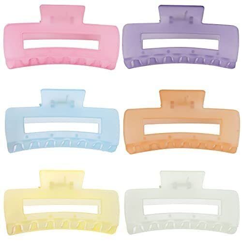 Bakefy Large Hair Claw Clips for Women - Matte Jumbo Hair Clips for Thick Long Hair - Strong Hold Hair Accessories for Ponytails, Buns & Updos - Perfect for Work, Gym & Everyday Styling