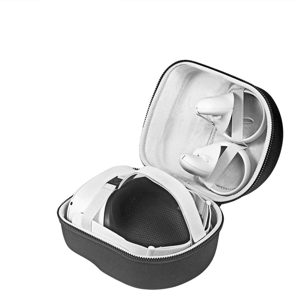 Esimen VR Headset Carrying Case - Protective Travel Storage Bag for Oculus Quest 2/Meta Quest 2 & Quest 1 VR Gaming Headset with Controllers (Black) - Perfect for Travel, Home Storage & VR Gaming Accessories Organization