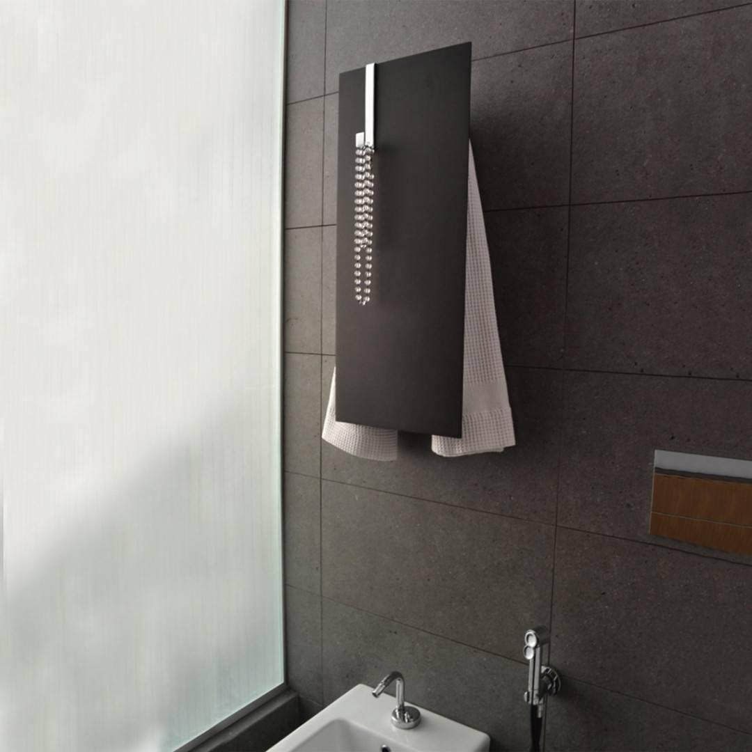 Mg12 Geometric Slim Towel Warmer - 12W x 27.55H - Compact Bathroom Heater for Spa, Luxury Hotels & Cozy Home Use