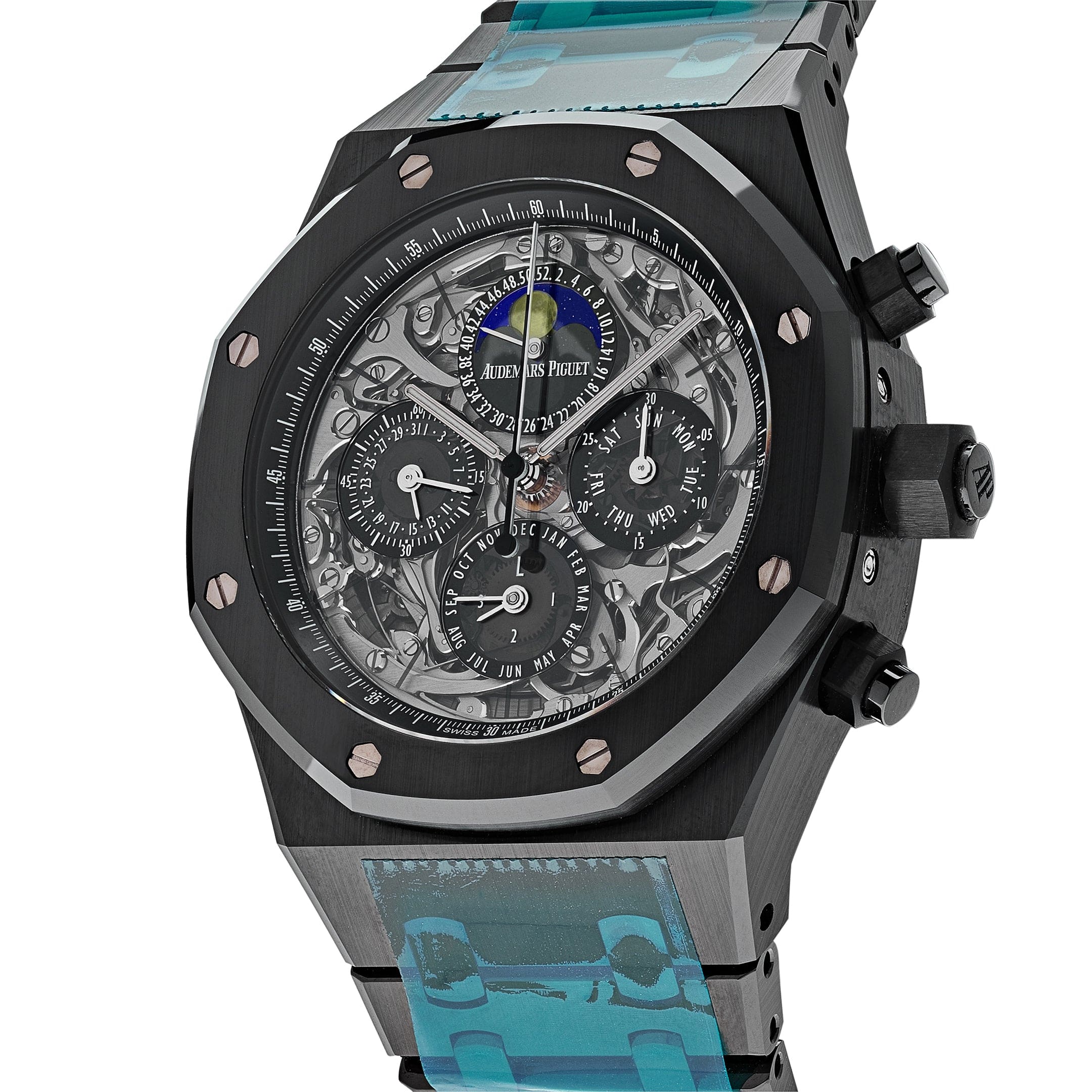 Audemars Piguet Royal Oak 26605CE Grand Complications Perpetual Calendar Black Ceramic Men's Luxury Watch - Perfect for Formal Events & Collector's Showcase